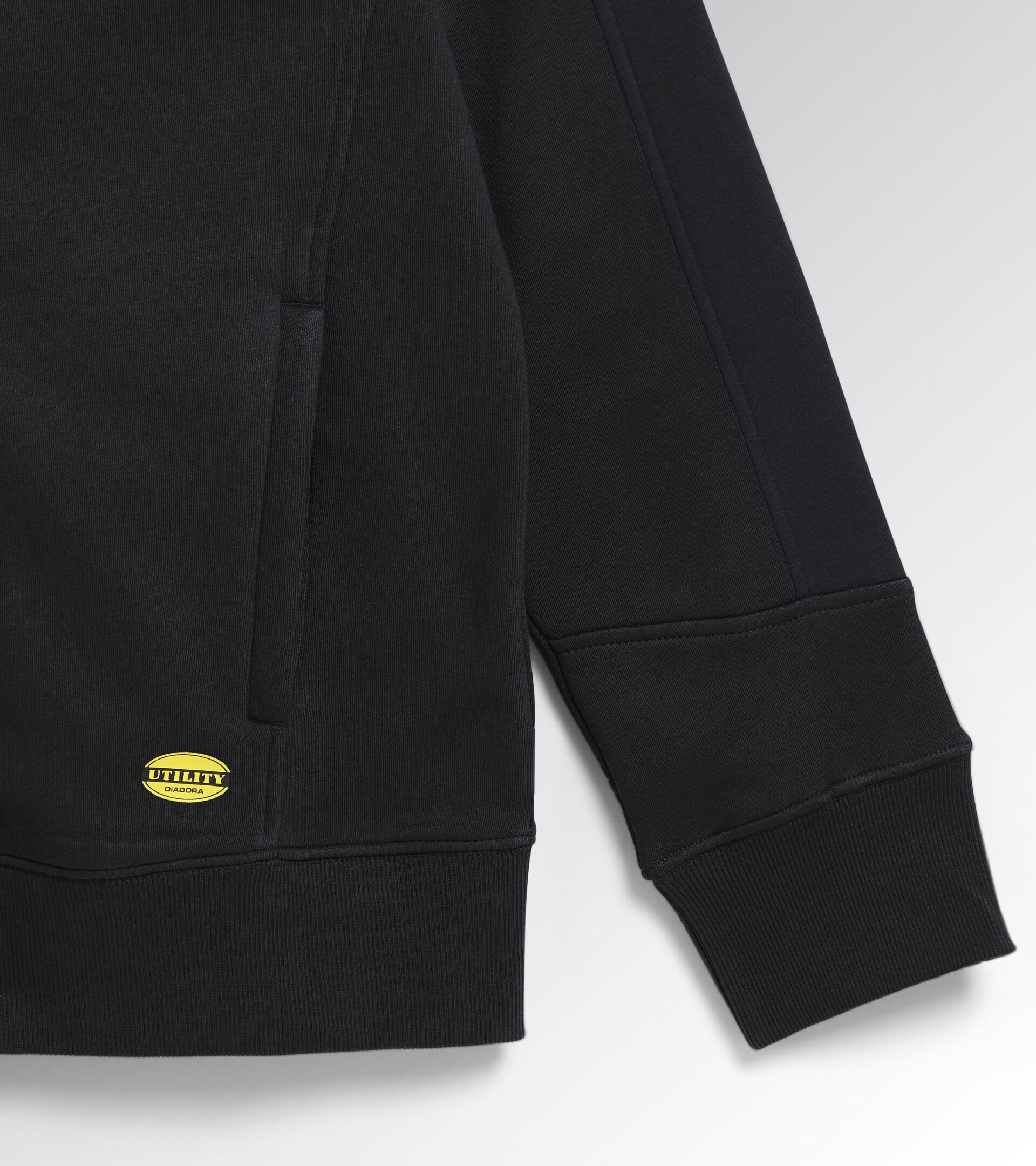 SWEATSHIRT FZ LITEWORK, BLACK, hi-res