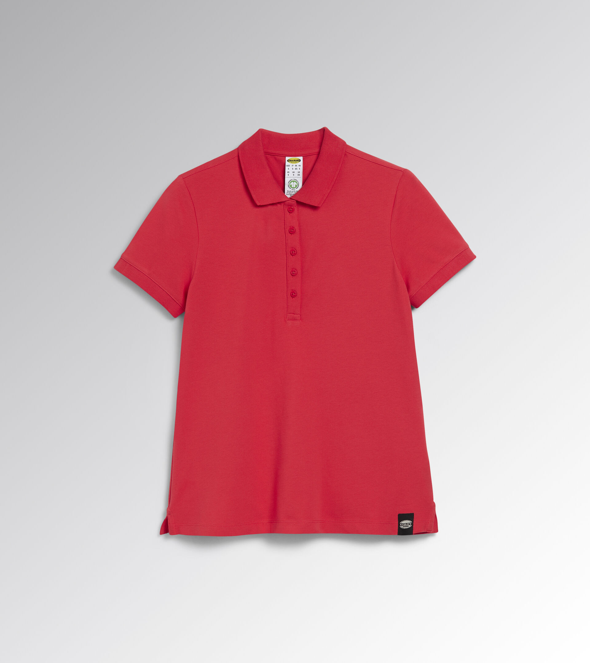 Short-sleeved work polo shirt - Women POLO MC ATHENA RED HIBISCUS - Utility