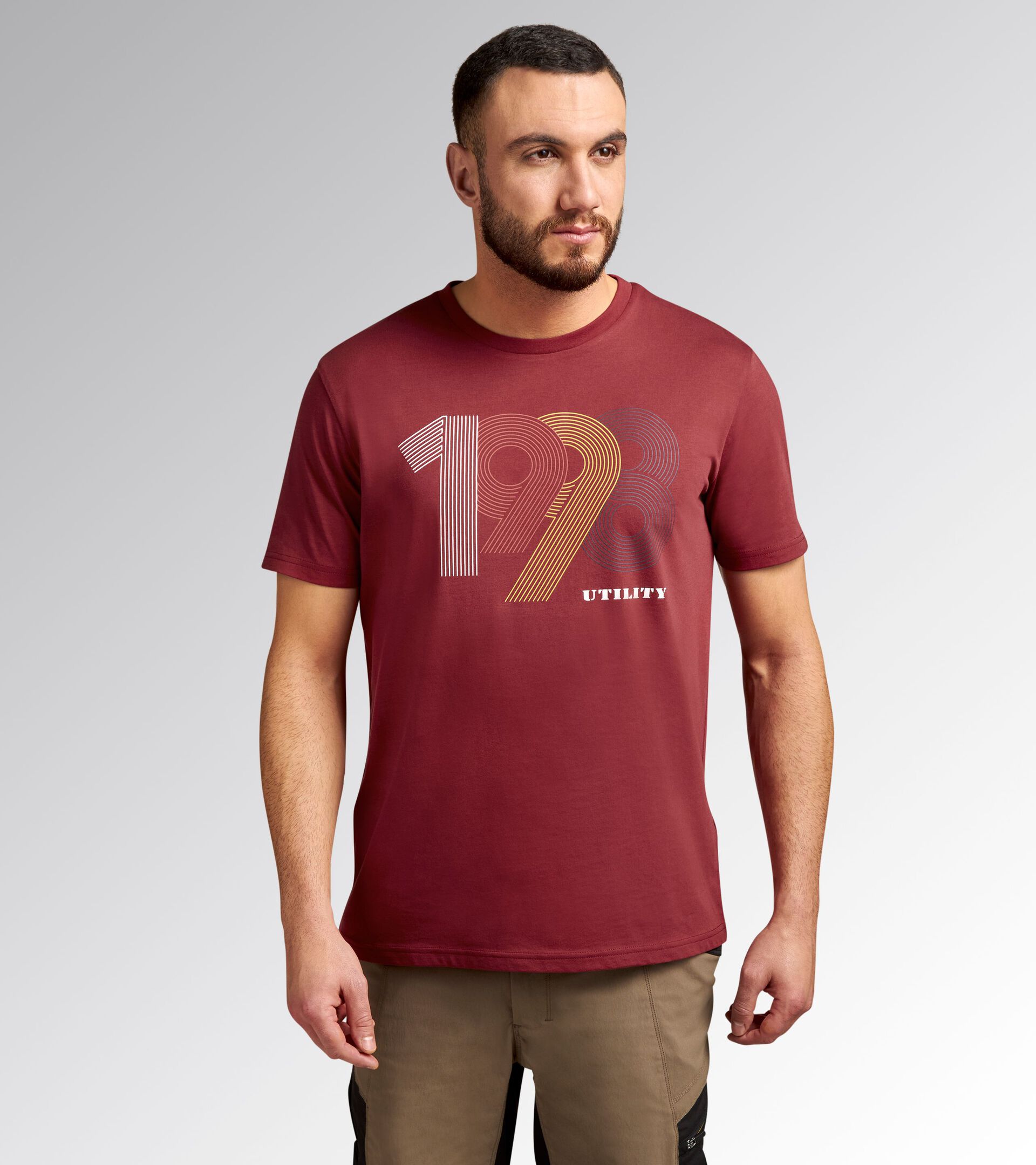 Arbeits-T-Shirt, Kurzarm T-SHIRT GRAPHIC 1998 RADELND ROT - Utility