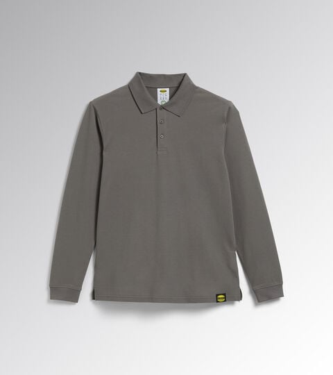 Long-sleeved work polo shirt POLO ML ATLANTIS ORGANIC STEEL GRAY - Utility