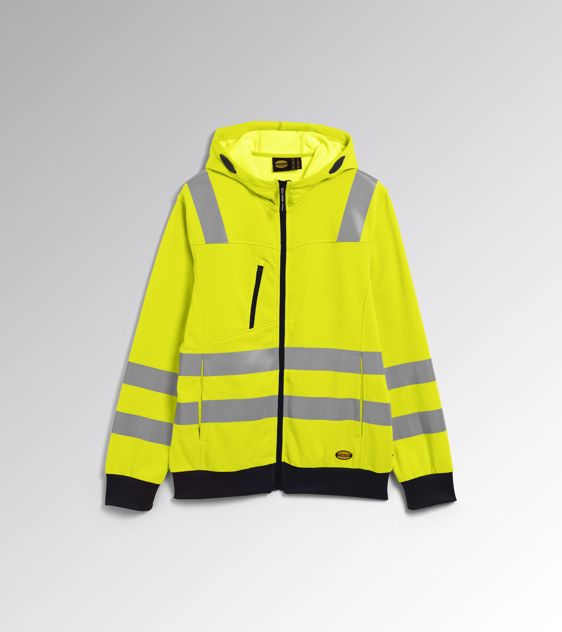 Work track jacket HOODIE FZ HV 20471:2013 2 FLUORESCENT YELLOW ISO20471 - Utility