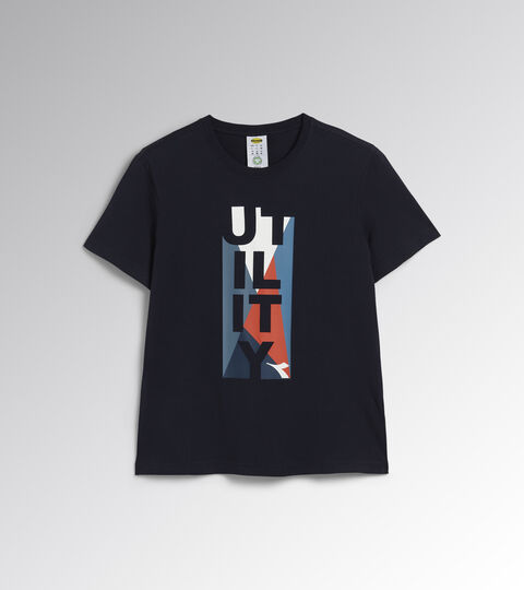 T-shirt de travail T-SHIRT GRAPHIC ORGANIC NOIR IRIS/HUMEUR INDIGO BLEU - Utility