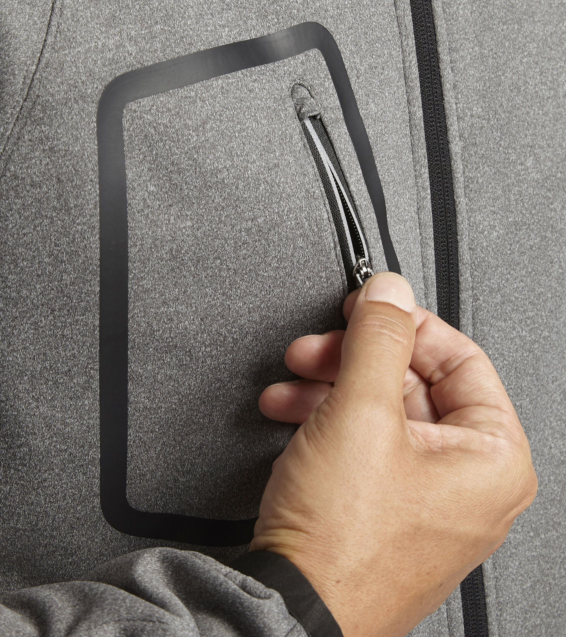 BONDED JACKET CROSS, STEEL GRAY MELANGE, hi-res