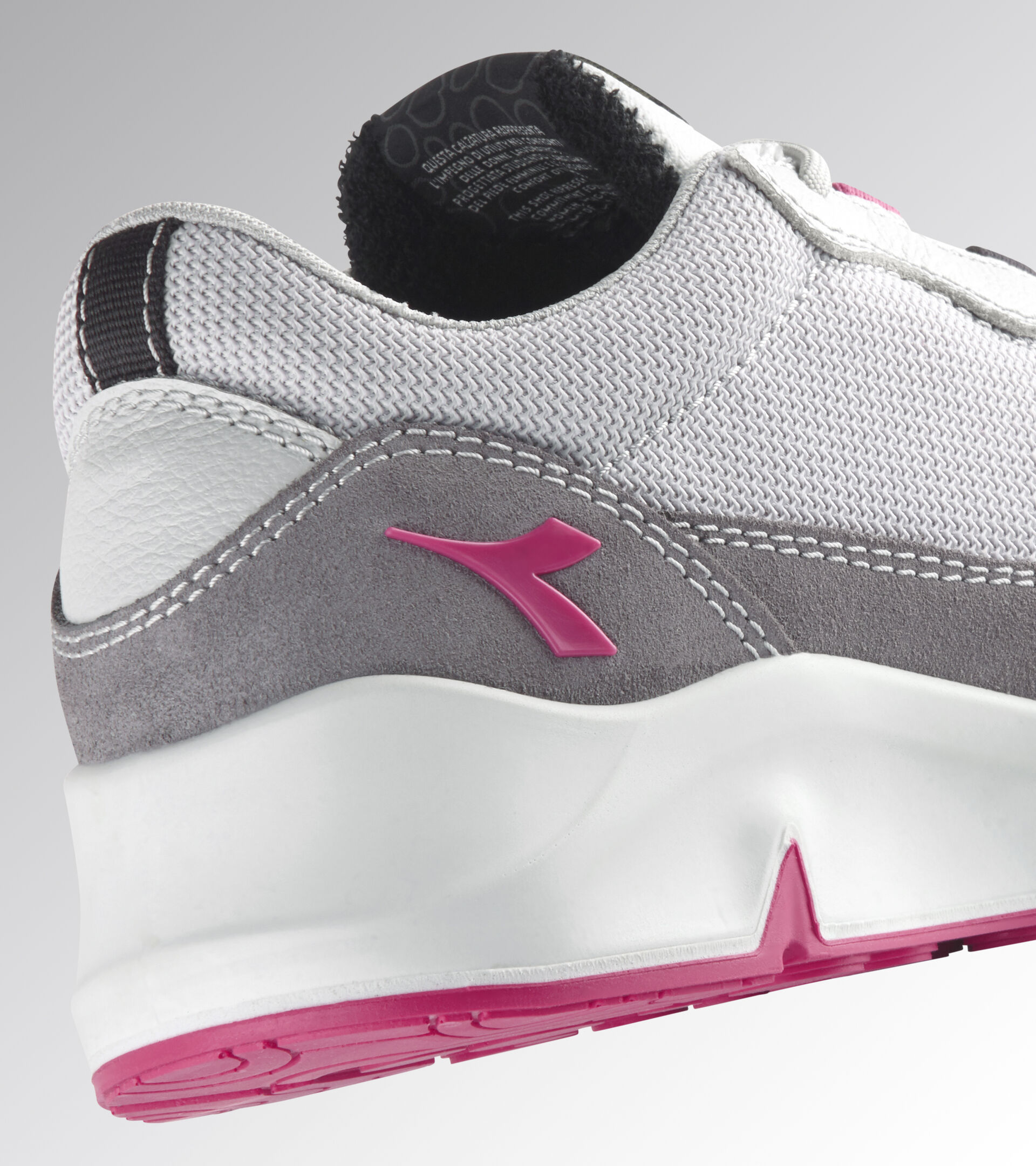 Low safety shoe - Women ATHENA TEXT LOW S1PL FO SR ESD GRAY VIOLET/RASPBERRY - Utility