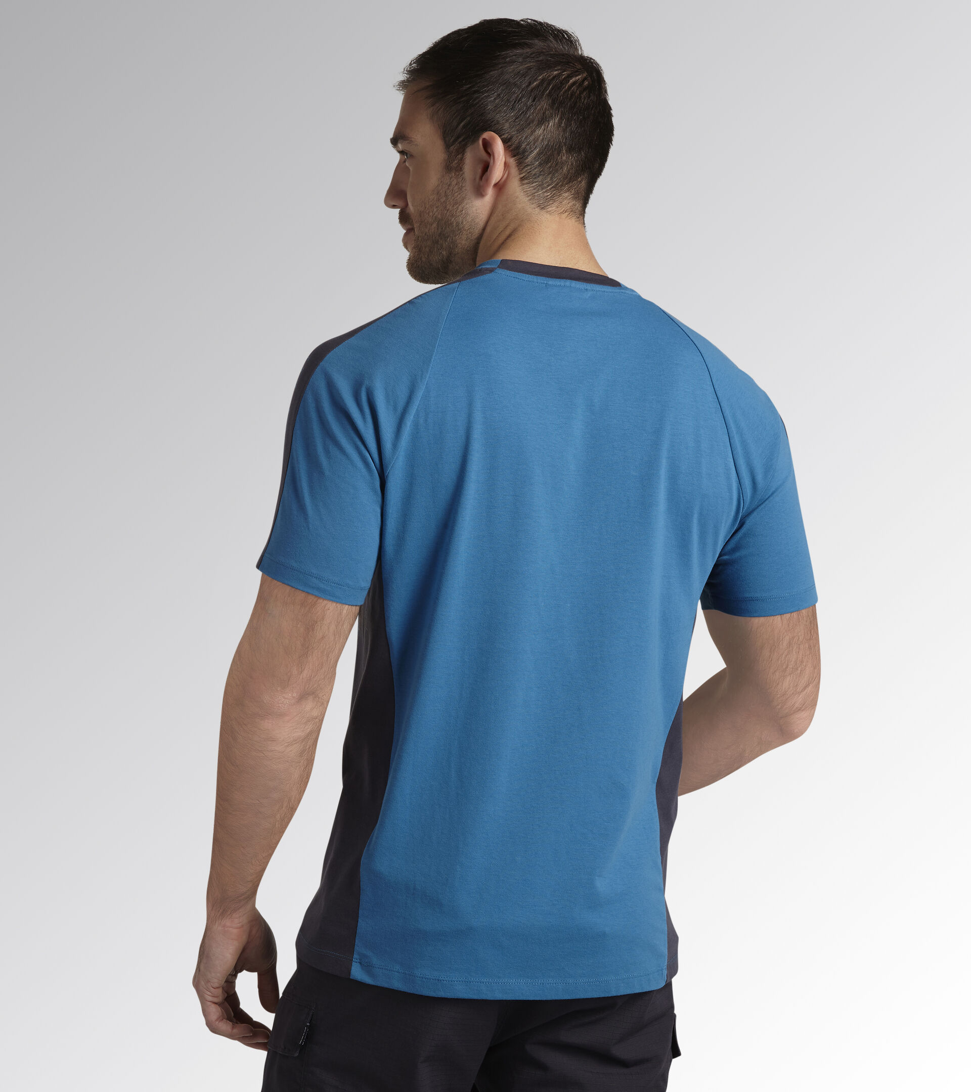 T-shirt manica corta da lavoro T-SHIRT CROSS ORGANIC BLU DIVINO - Utility