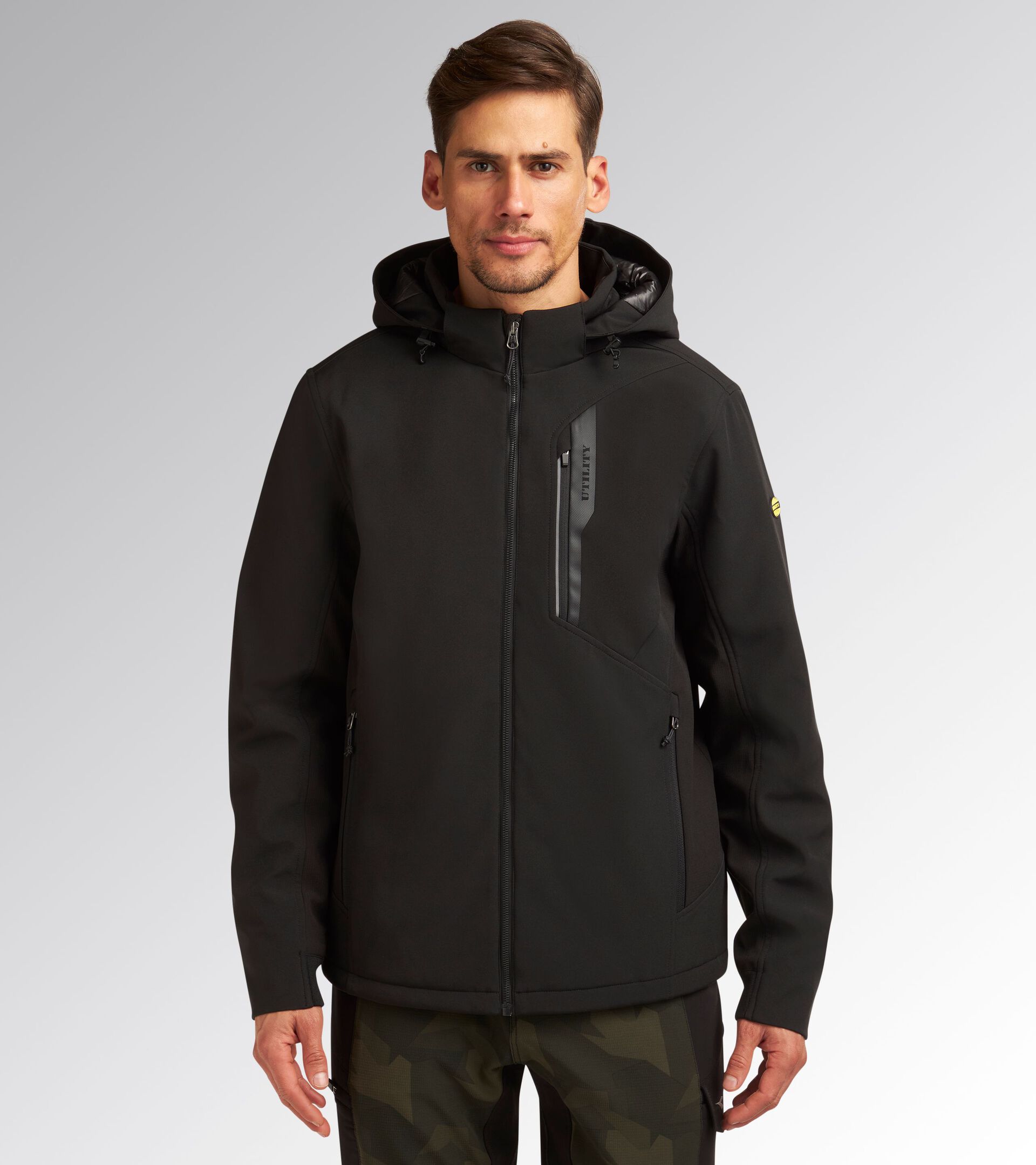 Water-repellent softshell windbreaker jacket JACKET FREEDOM BLACK - Utility