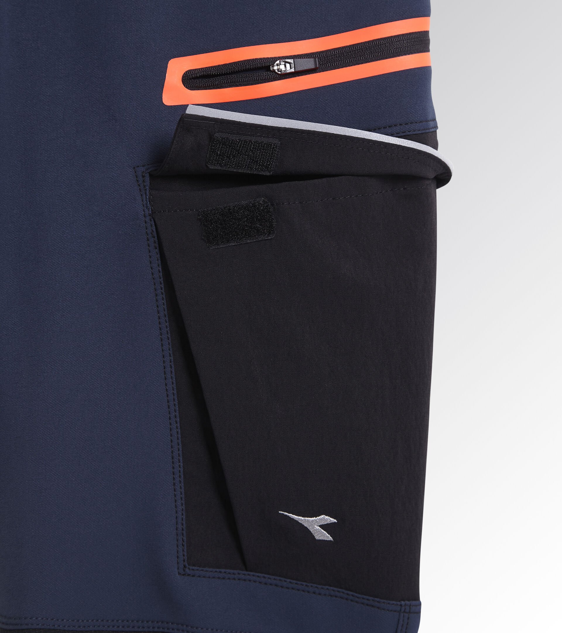 Work trousers PANT HYBRID CARGO BLACK/BLUE DENIM - Utility