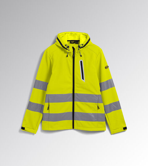 Work jacket SOFTSHELL HV 20471:2013 3 FLUORESCENT YELLOW ISO20471 - Utility