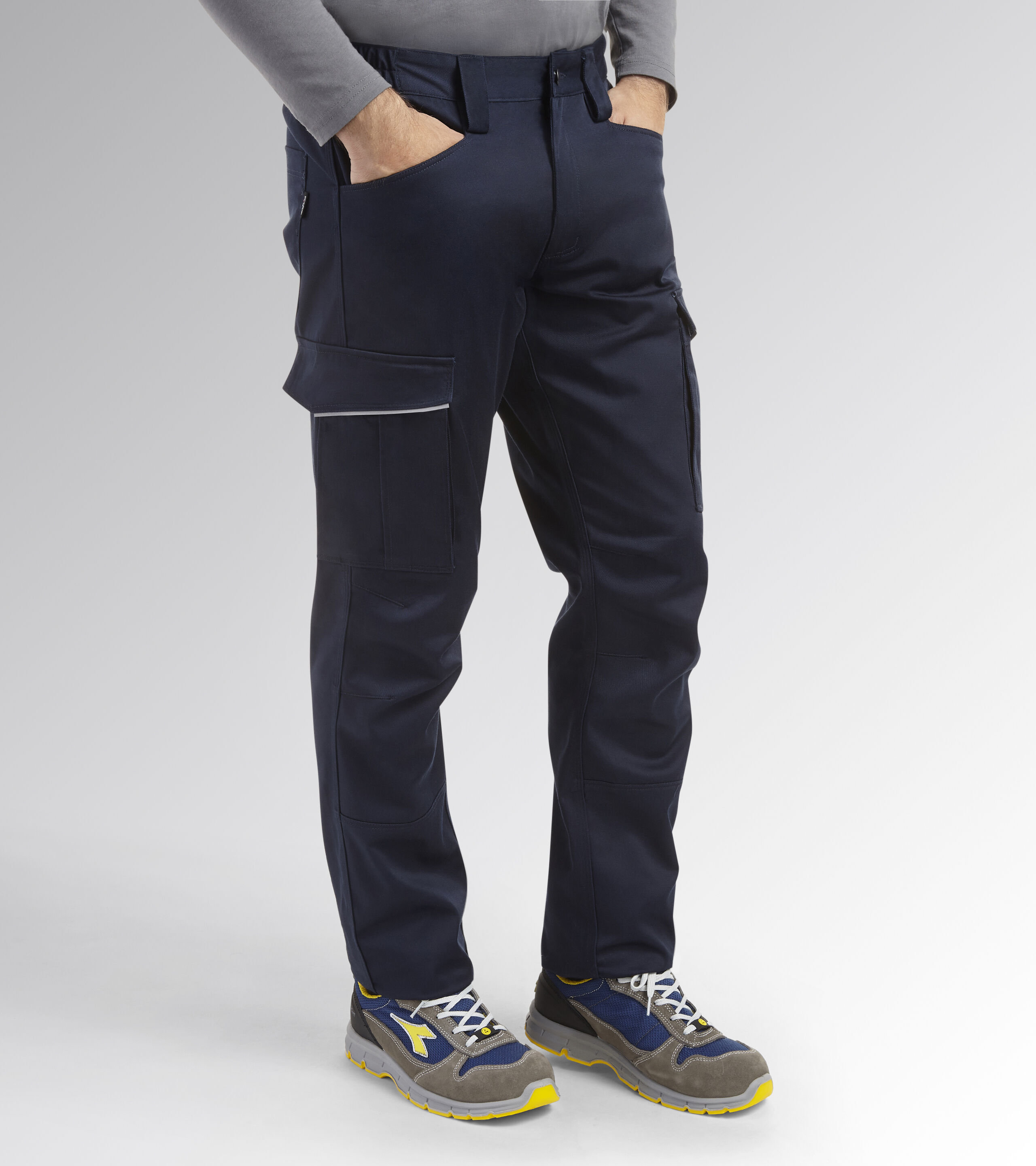 next navy work trousers
