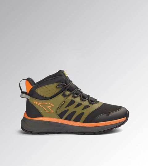 Water-repellent mid-top work shoes FREEDOM MID O6 BLACK/GREEN OLIVE - Utility