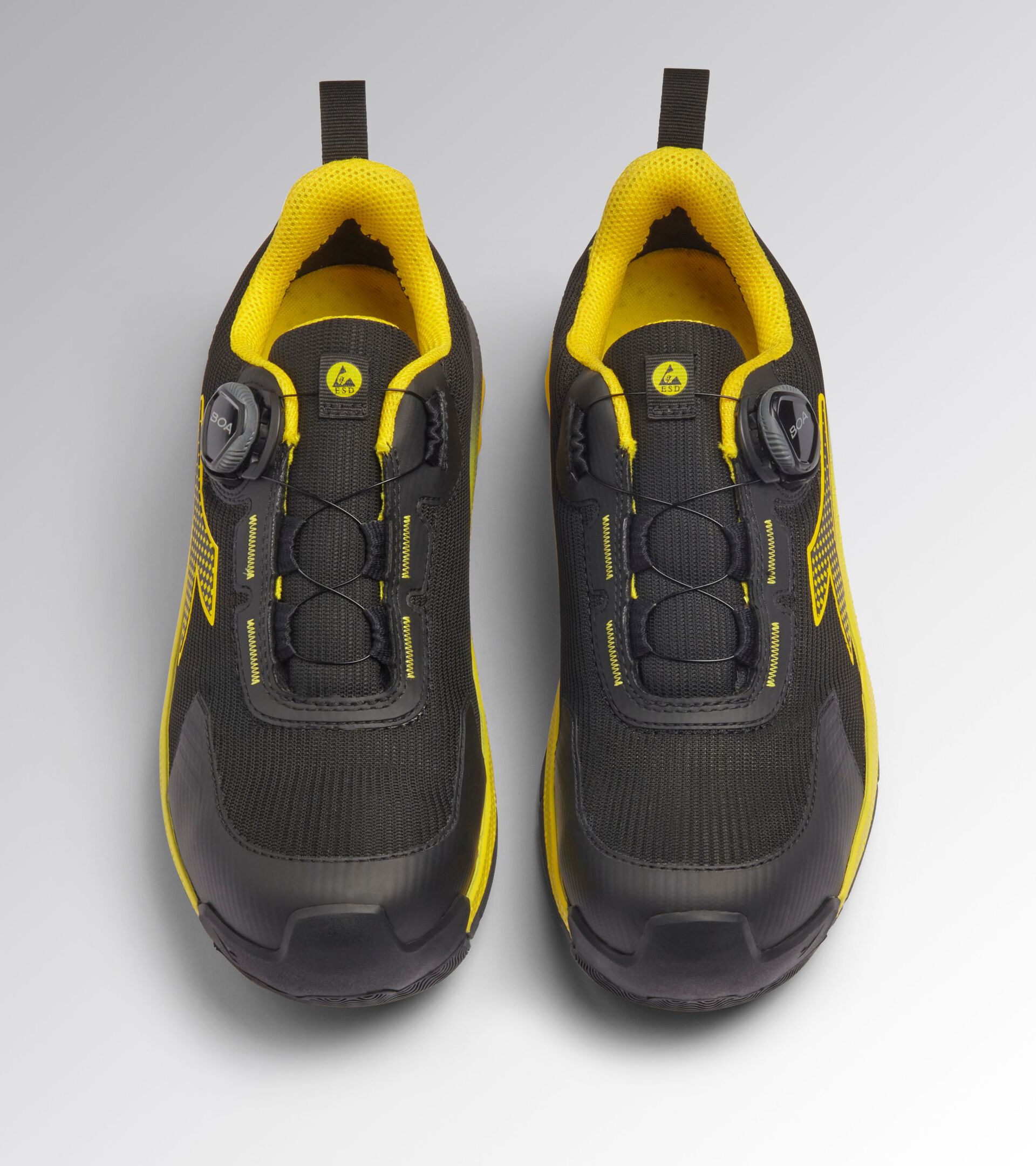 Low safety shoe with BOA Fit micro-metric lacing system VORTEX DA2 BOA LOW S3S SC SR HRO ESD BLACK /YELLOW CROMS - Utility