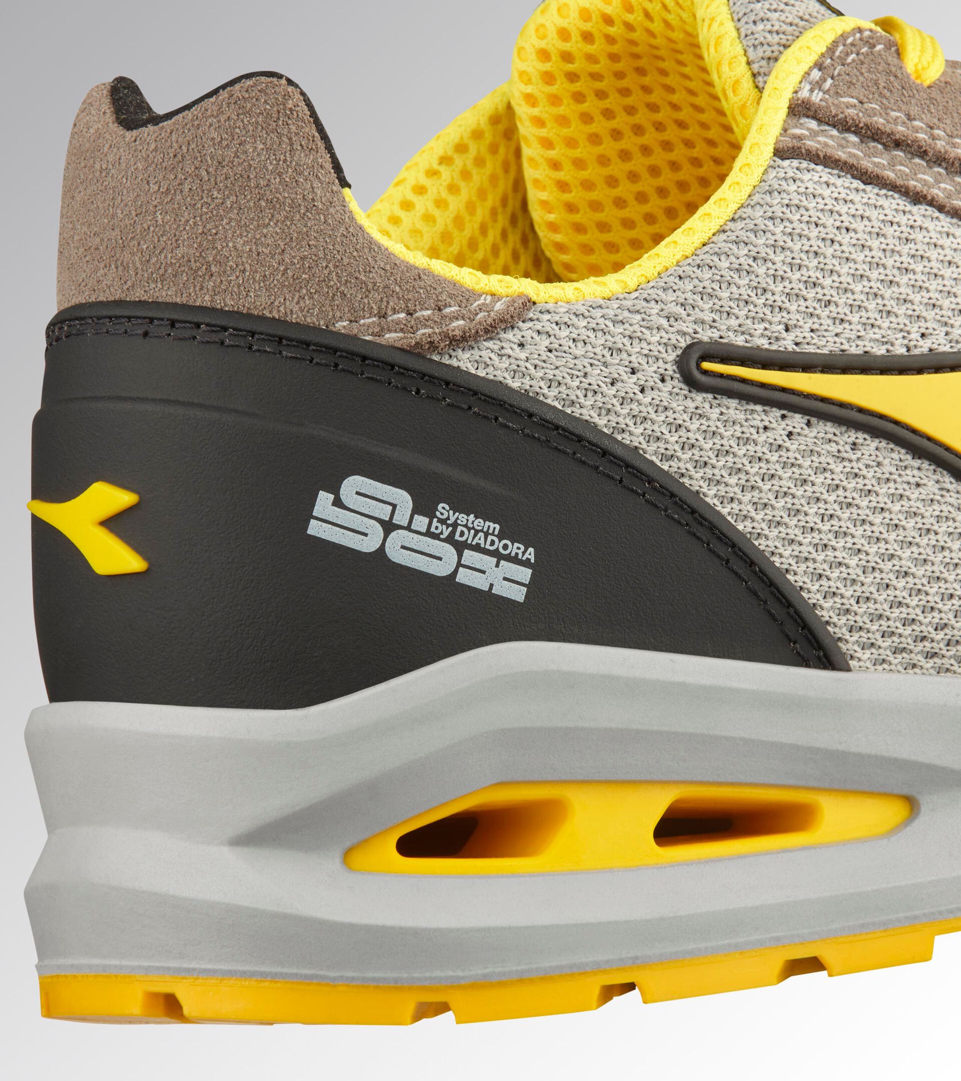 Chaussures de s&eacute;curit&eacute; basses S1PS RUN A.BOX LOW S1PS FO SR ESD CARILLON SUSPENDU/GRIS VIOLET - Utility