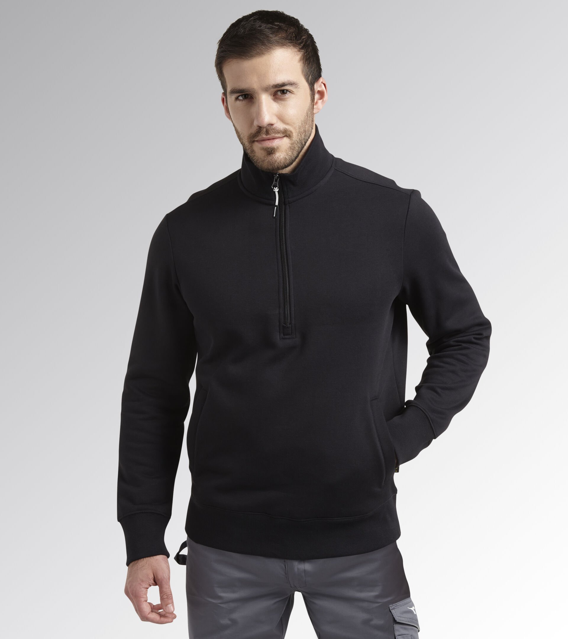 SWEATSHIRT INDUSTRY HZ, BLACK, hi-res