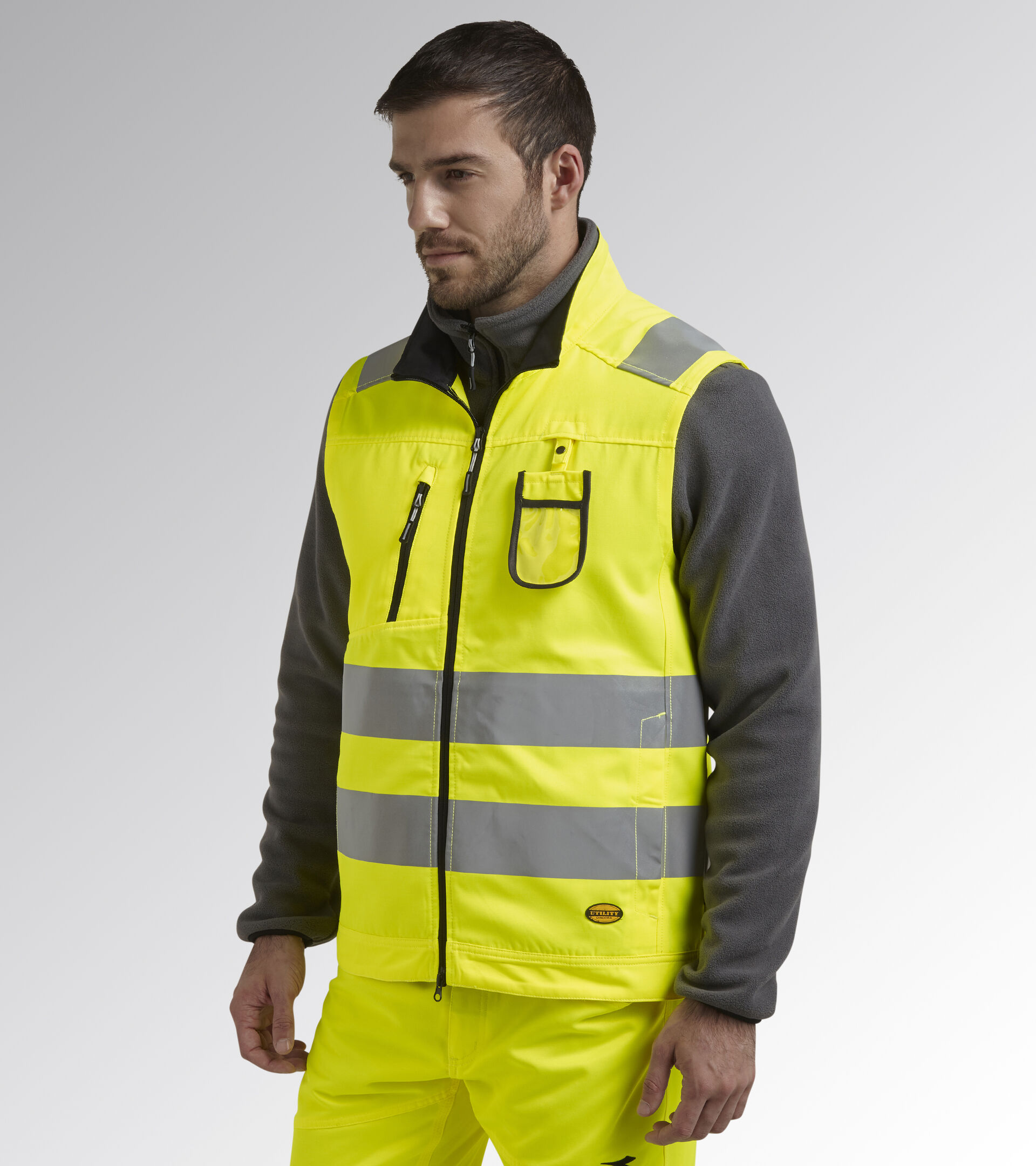 Combinaison de travail HV VEST ISO 20471 JAUNE FLUORESCENT ISO20471 - Utility