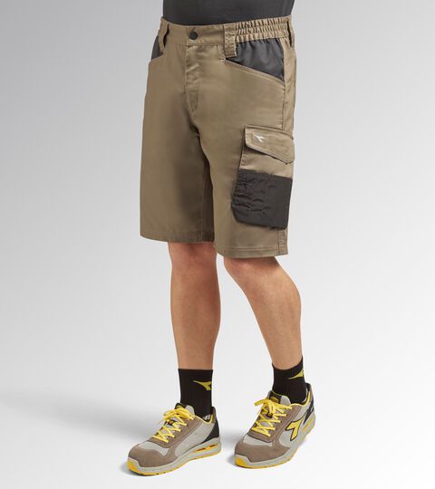 Bermudashorts aus elastischem Poly-Cotton BERMUDA POLY 2.0 SCHECKIGE - Utility