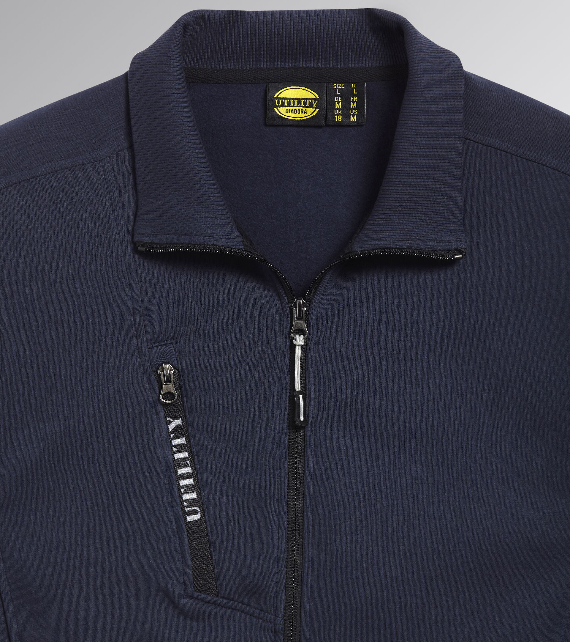 SWEATSHIRT FZ LITEWORK, CLASSIC NAVY, hi-res