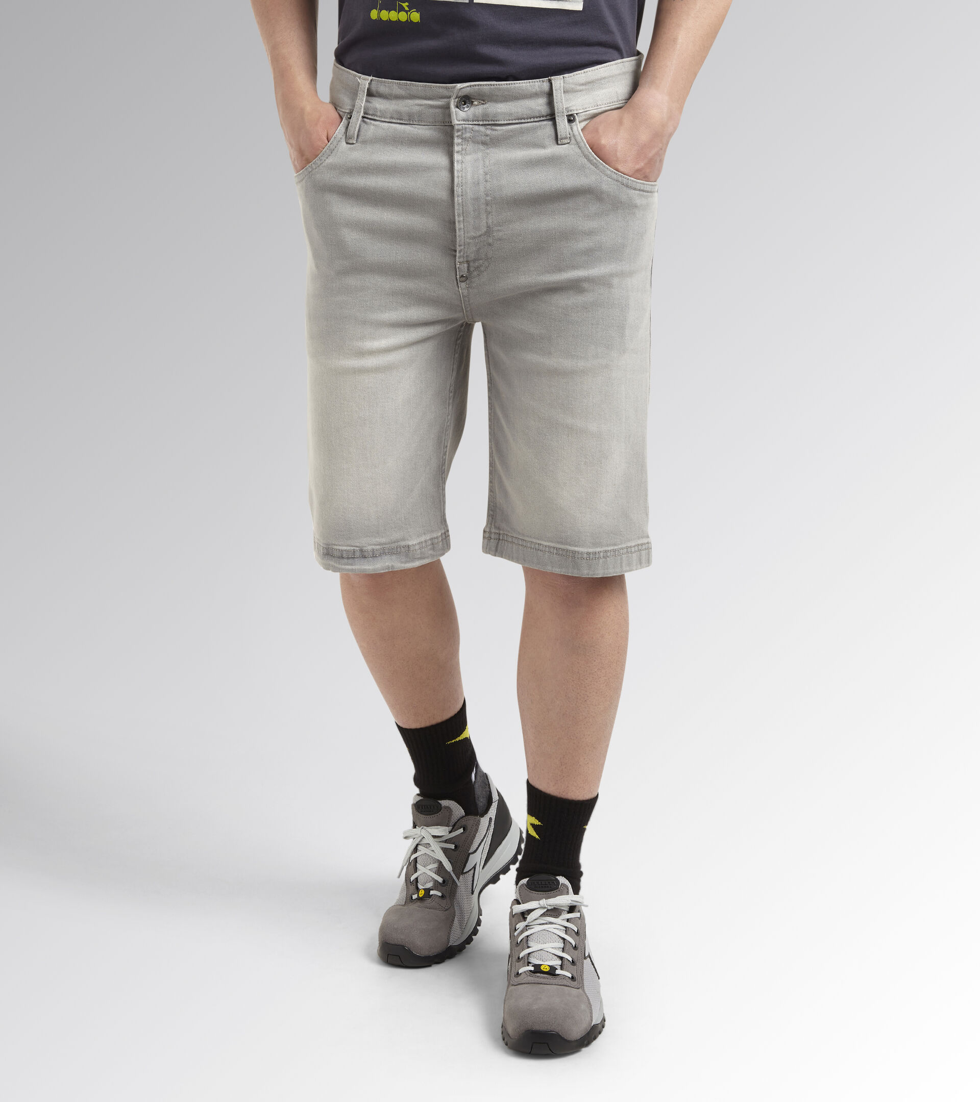 Bermuda work shorts BERMUDA STONE DENIM LIGHT GRAY - Utility