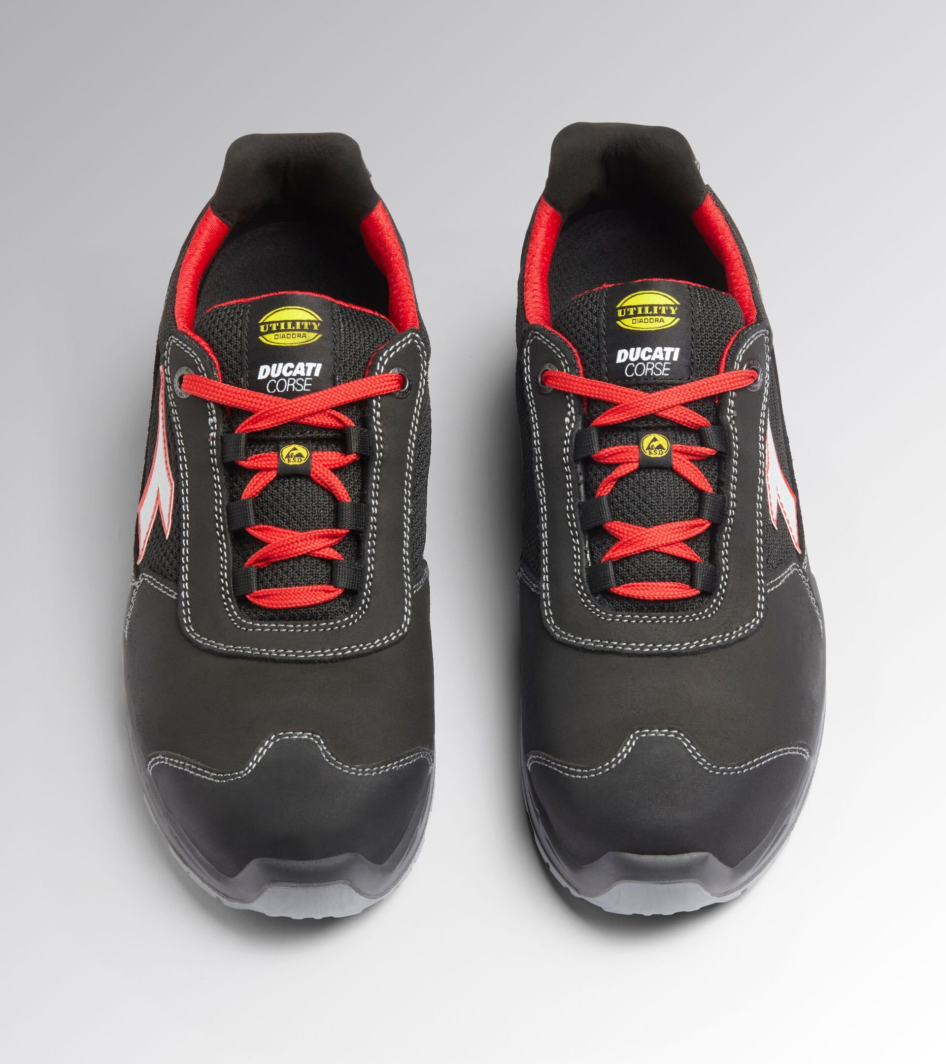 Low safety shoe - Diadora Utility x Ducati Corse SHARK ENGINE LOW S1PS FO SR ESD BLACK/RED - Utility