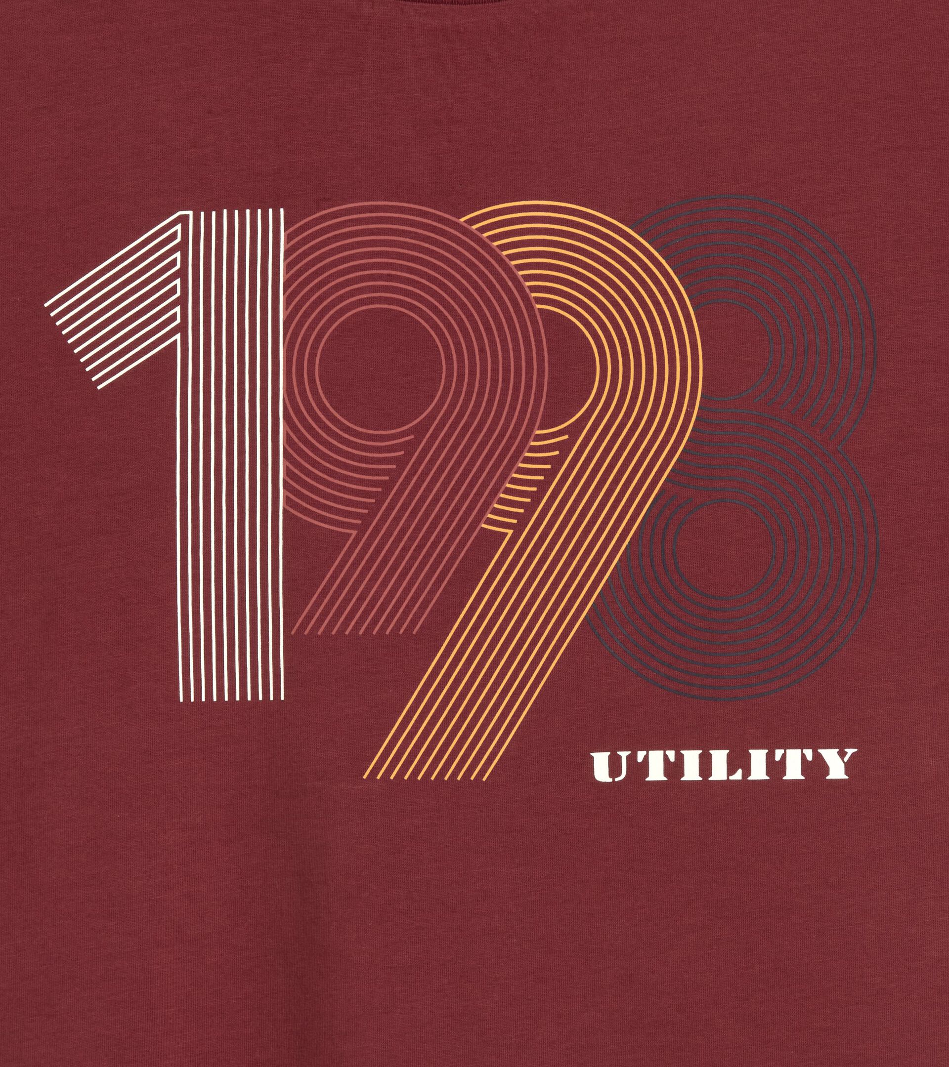 T-shirt manica corta da lavoro T-SHIRT GRAPHIC 1998 ROSSO AMARANTO. - Utility