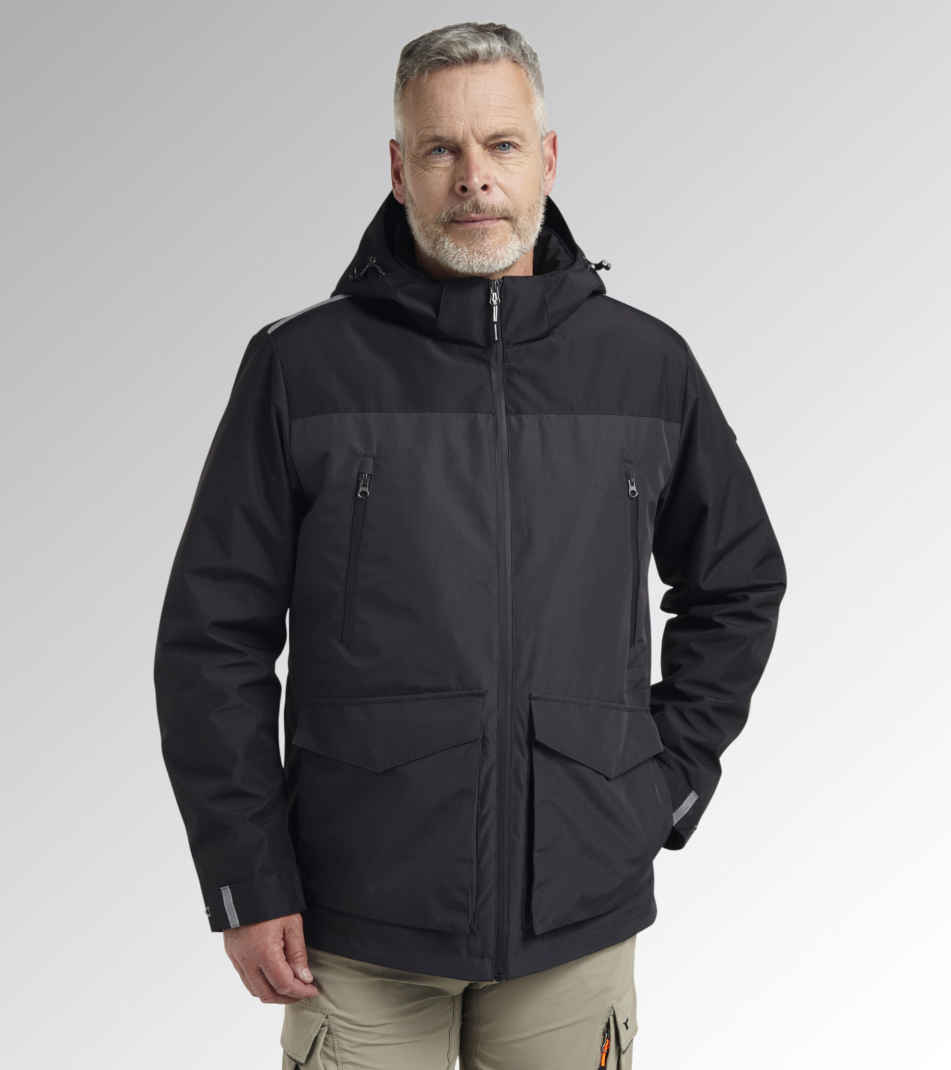 PADDED JACKET TECH, BLACK COAL, hi-res
