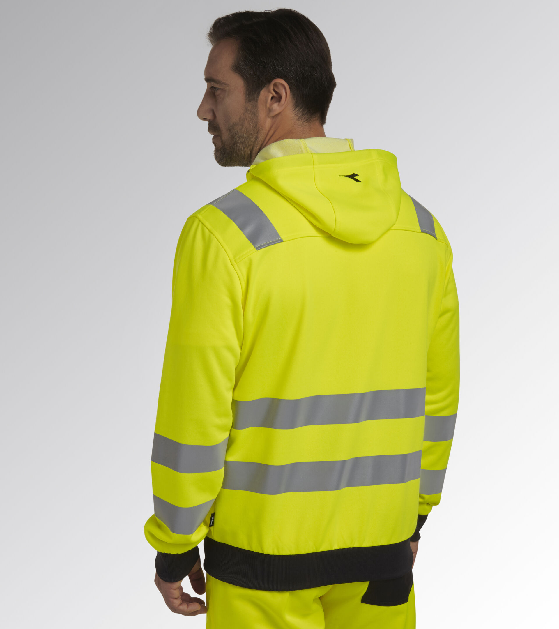 HOODIE FZ HV 20471:2013 2, FLUORESCENT YELLOW ISO20471, hi-res