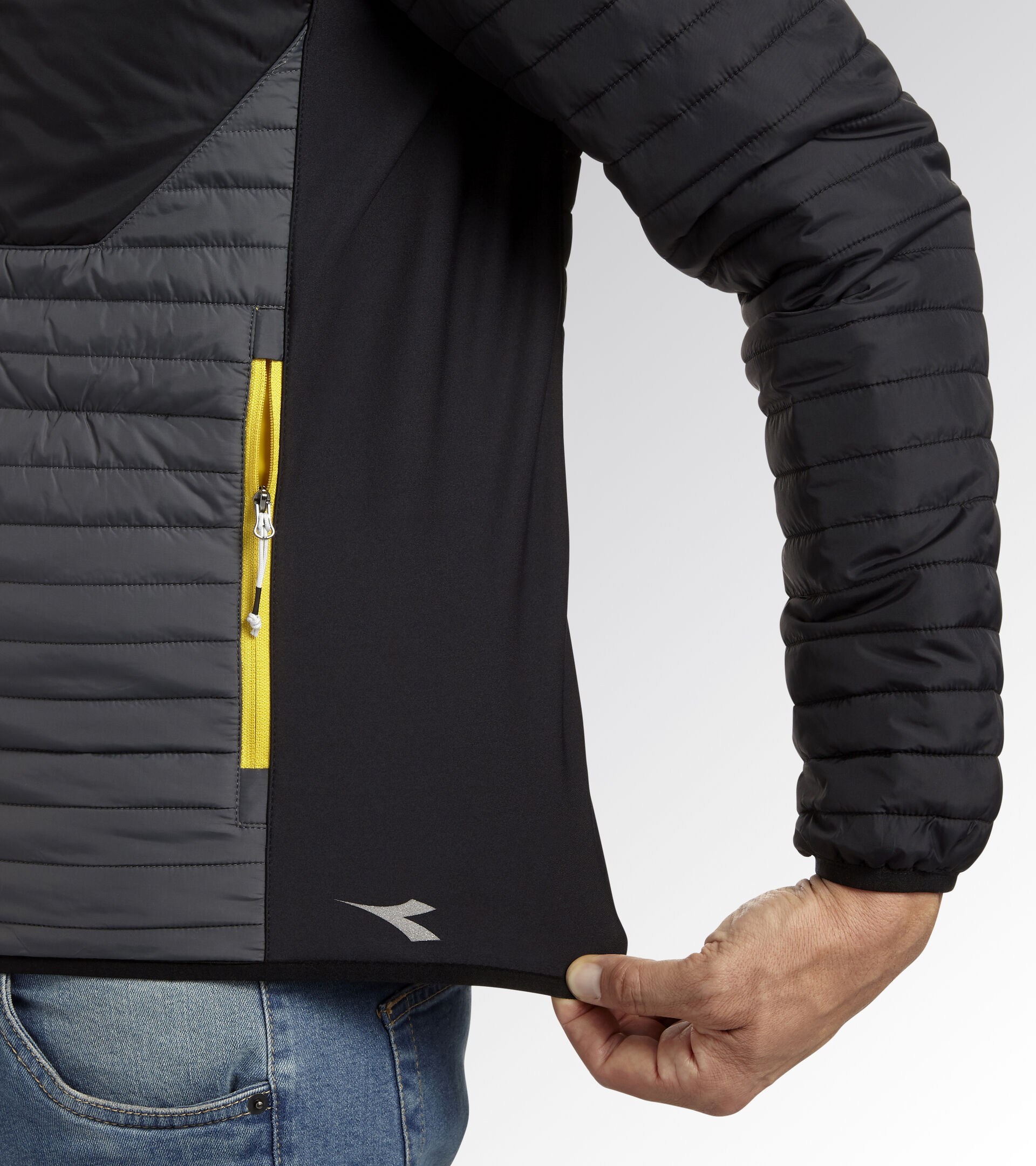 LIGHT JACKET COLOR BLOCK, BLK/FOREST NIGHT/YELLOW FLOWER, hi-res