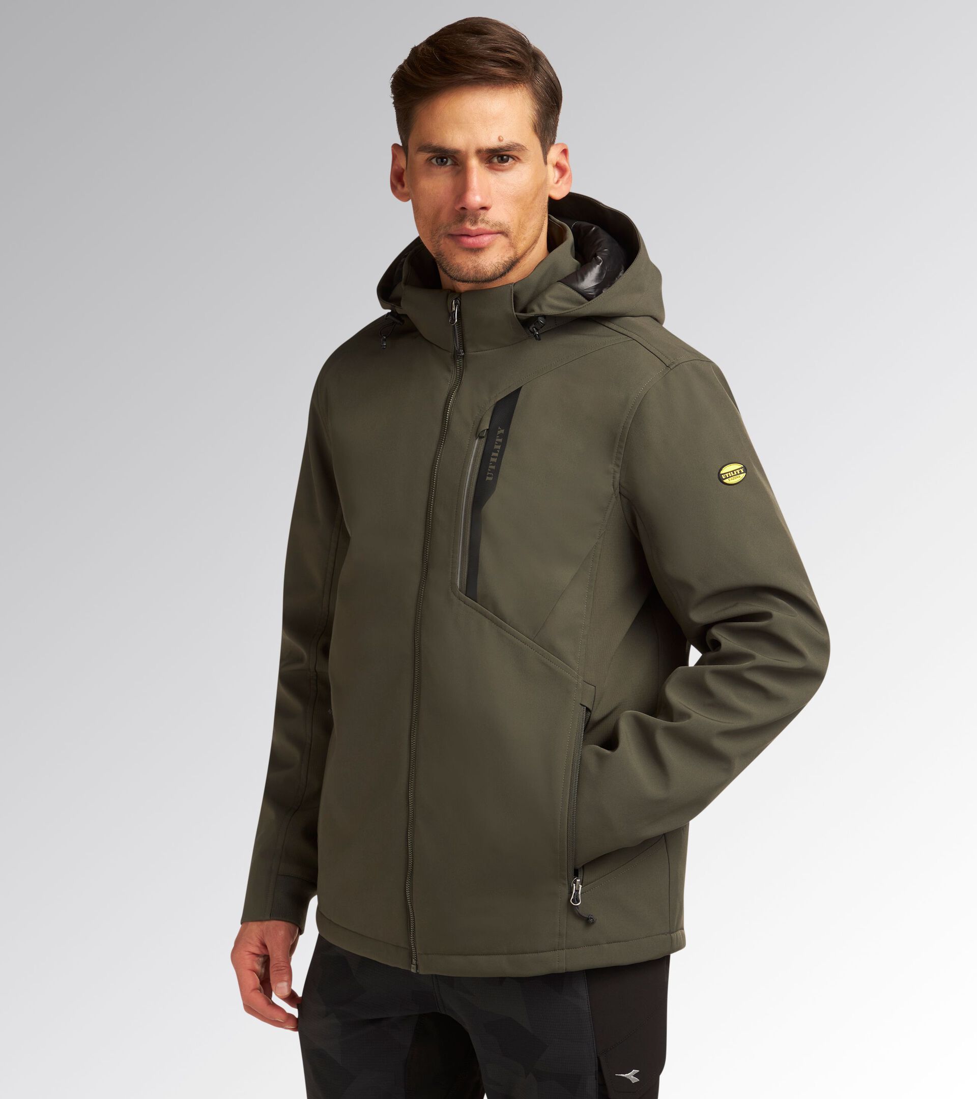 Water-repellent softshell windbreaker jacket JACKET FREEDOM GREEN DEEP DEPTHS - Utility