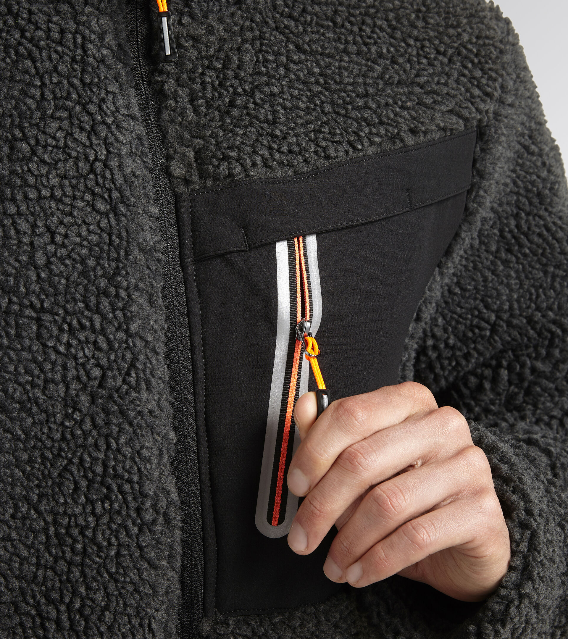 SHERPA JACKET, ASPHALT, hi-res
