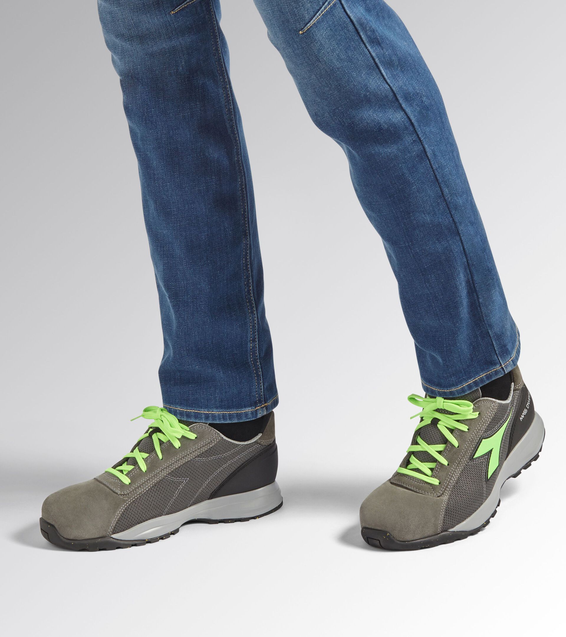 Low safety shoe GLOVE MDS TEXT LOW S1PS FO HRO SR COAL/GREEN FLUO - Utility