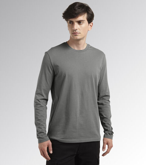 T-SHIRT ML MONO ORGANIC, STEEL GRAY Long-sleeved work T-shirt T-SHIRT ML MONO ORGANIC STEEL GRAY - Utility