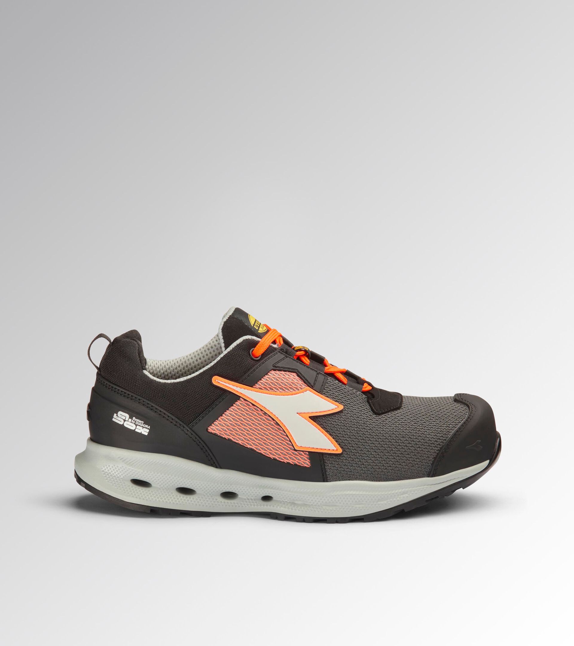 Low-top S1PS safety shoes GLOVE A.BOX LOW GHOST S1PS BLACK/ORANGE FLUO - Utility