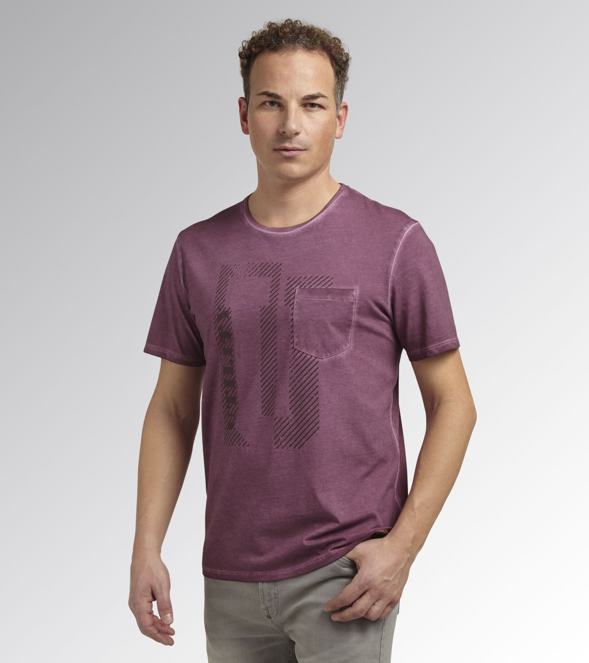 Short-sleeved work T-shirt T-SHIRT URBAN VIOLET DAMSON - Utility