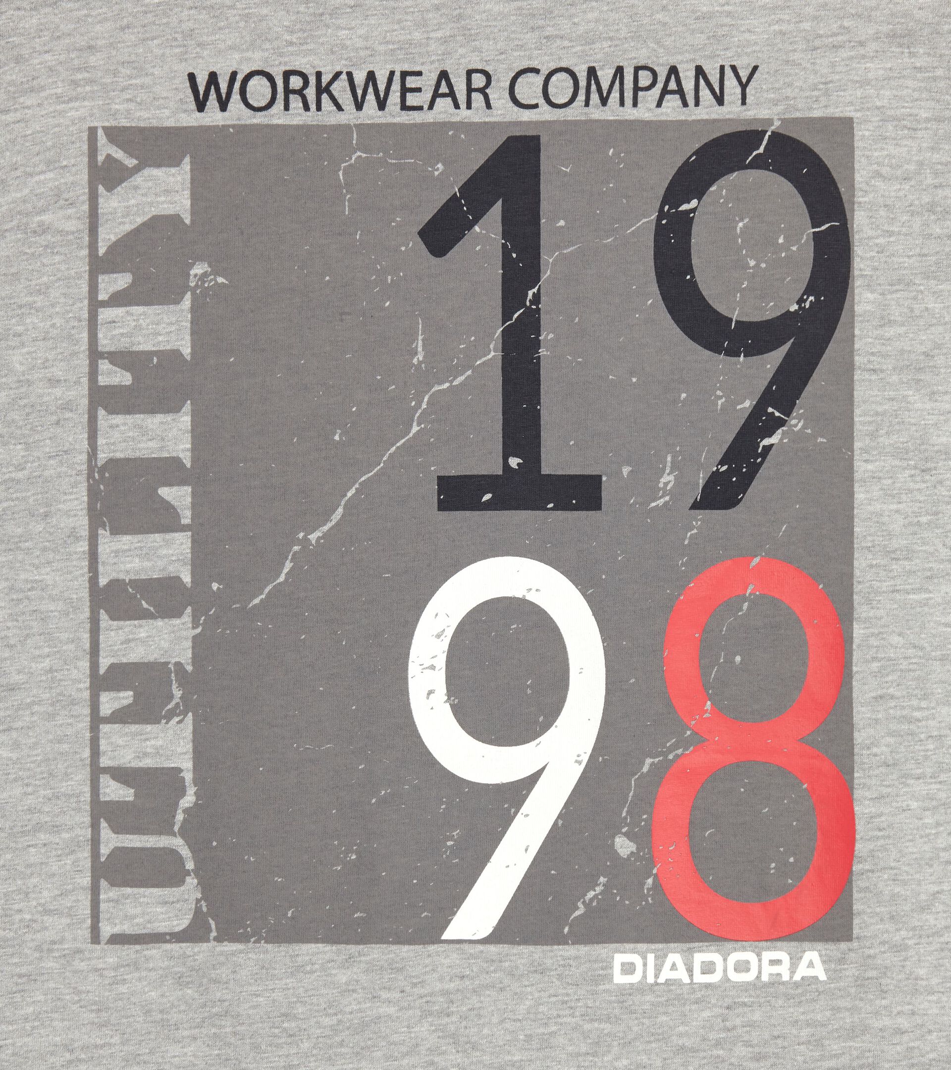 Arbeits-T-Shirt, Kurzarm T-SHIRT GRAPHIC 1998 LICHT MITTELGRAU MELANGE - Utility