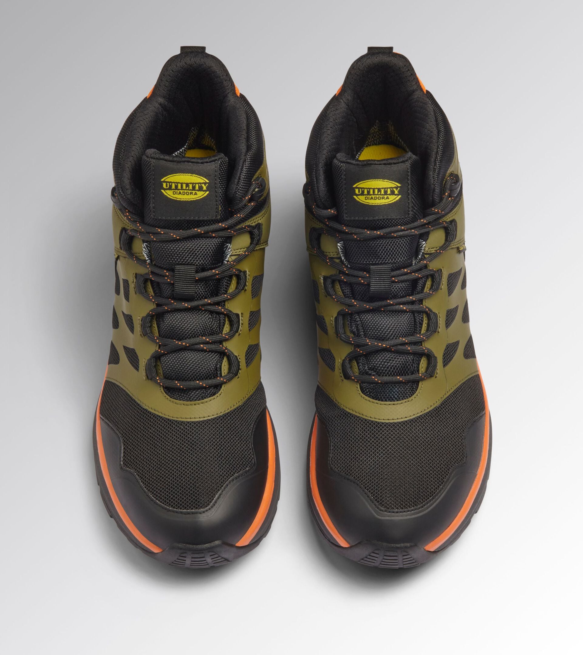 Water-repellent mid-top work shoes FREEDOM MID O6 BLACK/GREEN OLIVE - Utility