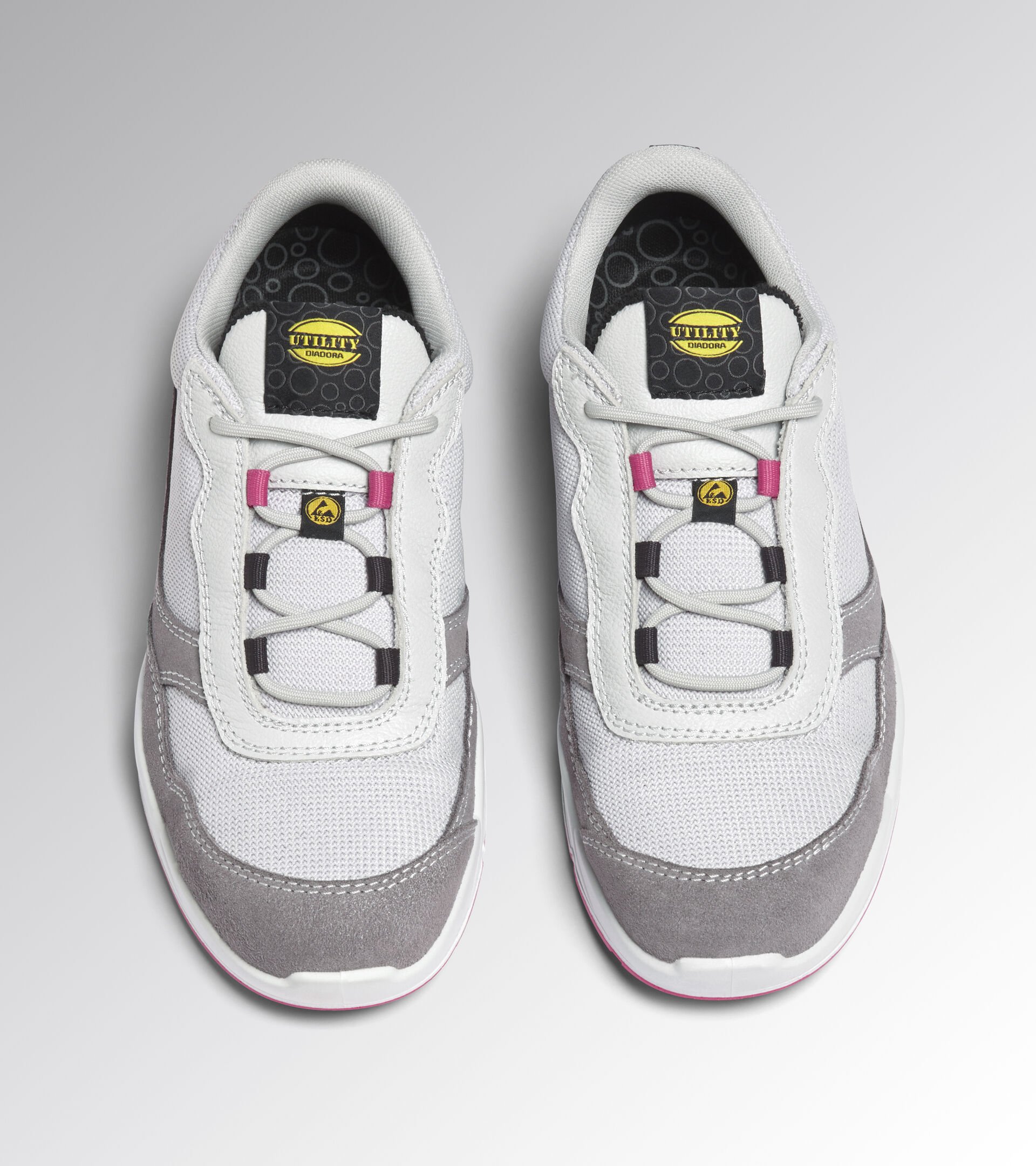 Low safety shoe - Women ATHENA TEXT LOW S1PL FO SR ESD GRAY VIOLET/RASPBERRY - Utility