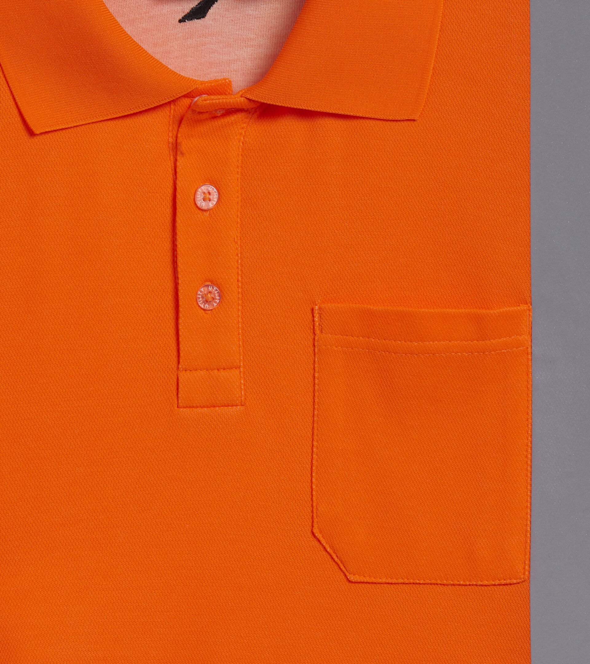 Short-sleeved work polo shirt POLO MC HV ISO 20471 FLUORESCENT ORANGE ISO20471 - Utility