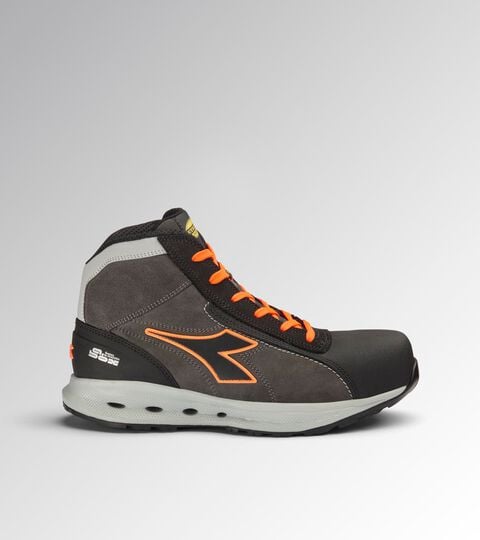 Chaussures de s&eacute;curit&eacute; semi-montantes S3S GLOVE A.BOX MID PRO S3S GRIS ASPHALTE/ORANGE FLUO - Utility