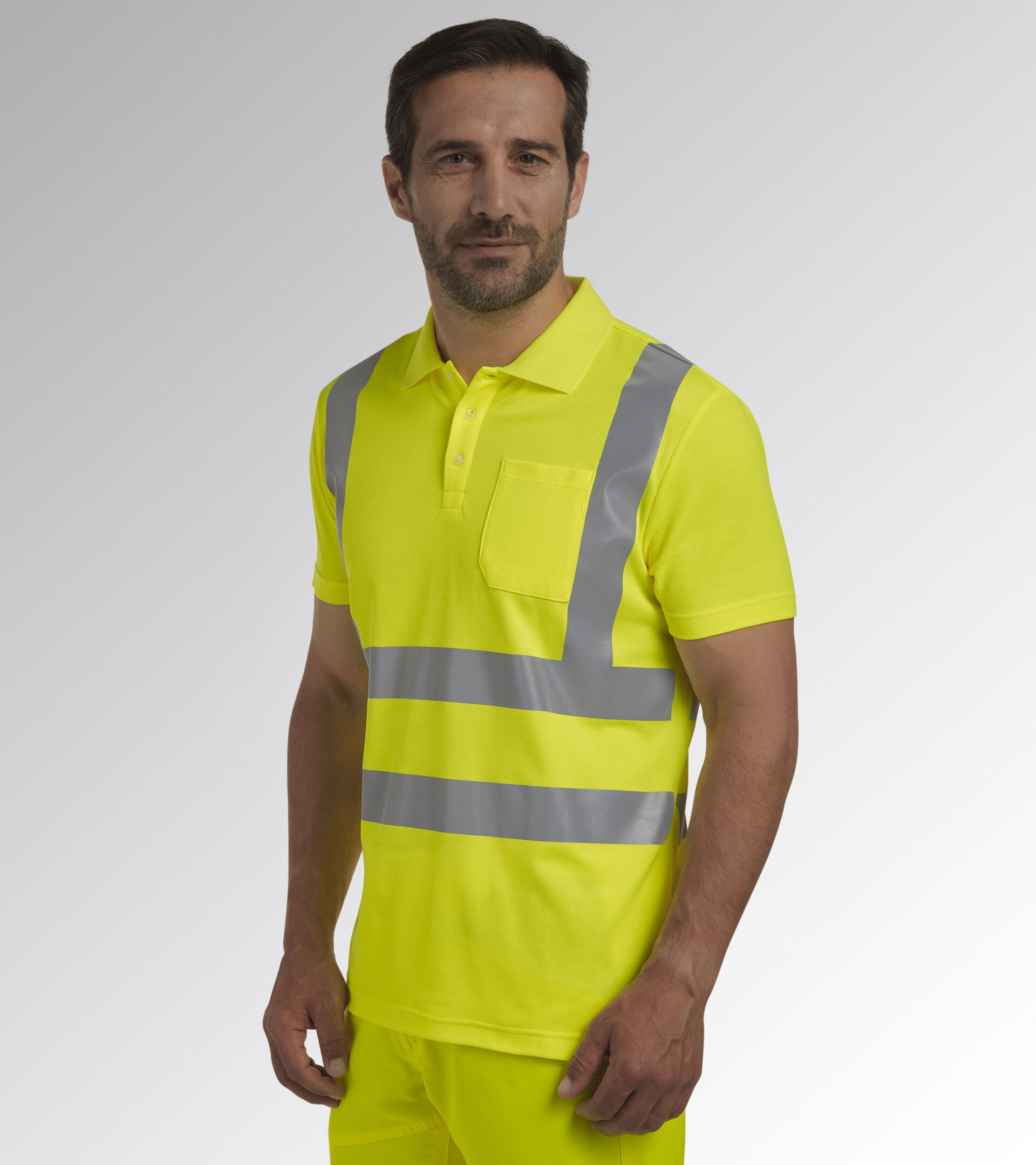 Polo manga corta de trabajo POLO MC HV ISO 20471 AMARILLO FLUORESCENTE ISO20471 - Utility