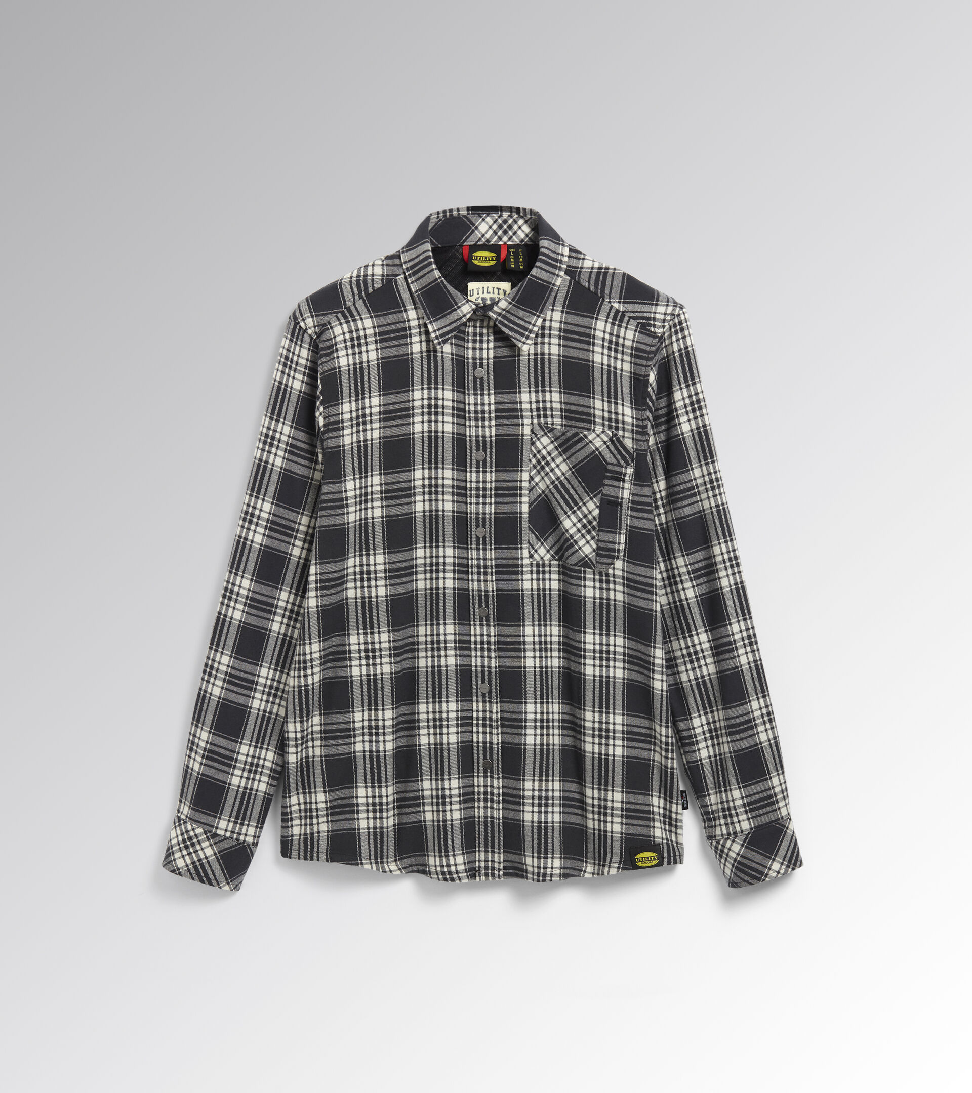 SHIRT CHECK, BLACK/OFF WHITE, hi-res