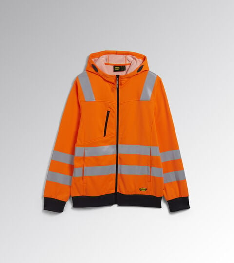 Work track jacket HOODIE FZ HV 20471:2013 2 FLUORESCENT ORANGE ISO20471 - Utility