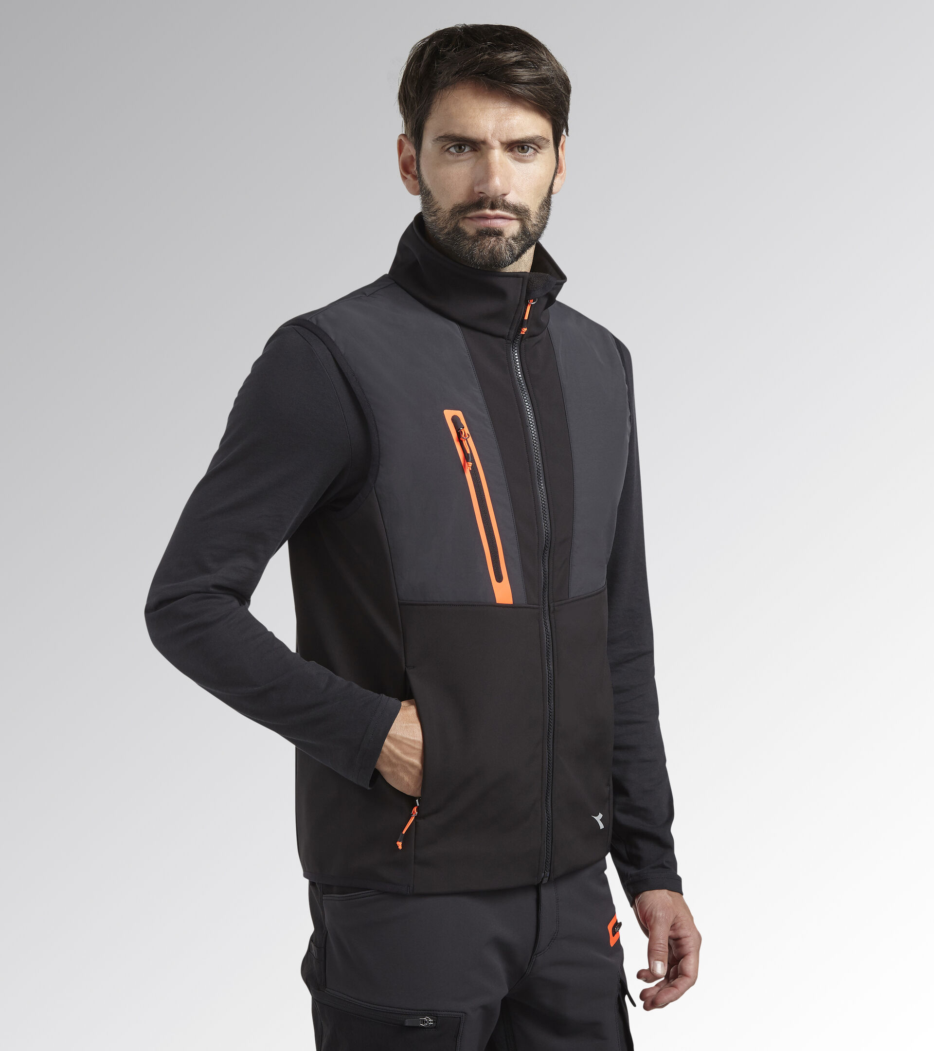 Gilet de travail VEST SOFTSHELL HYBRID NOIR/FANTOME - Utility