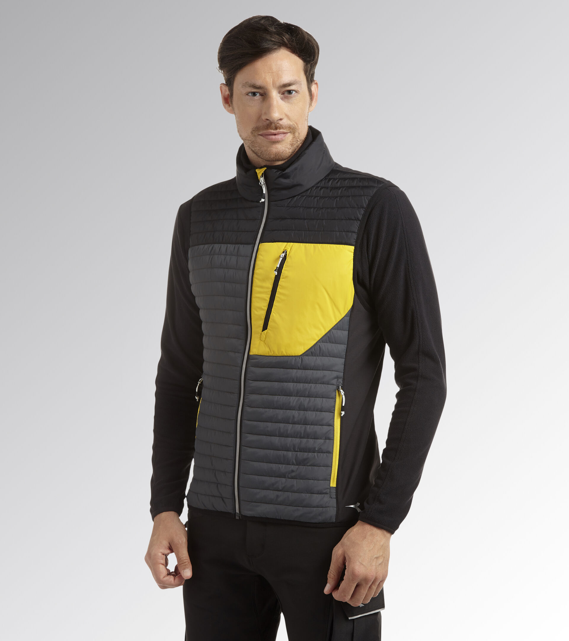 Gilet de travail LIGHT VEST COLOR BLOCK NR/VERT FORET NUIT/JAUNE TERAX - Utility