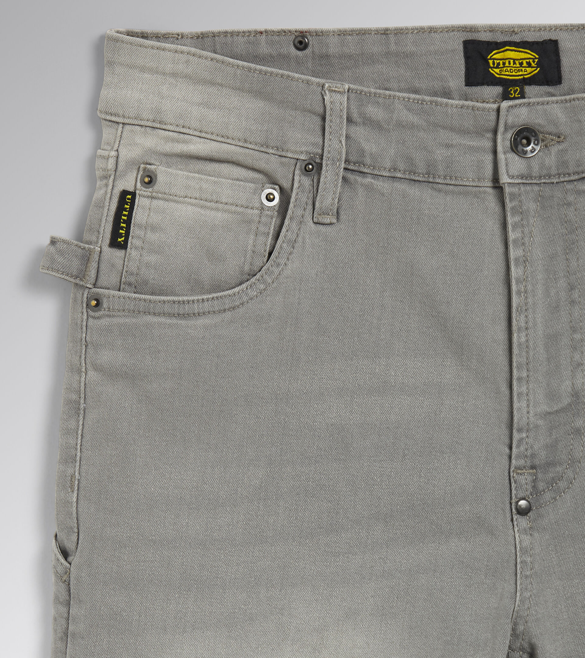 Bermuda de travail BERMUDA STONE DENIM GRIS CLAIR - Utility