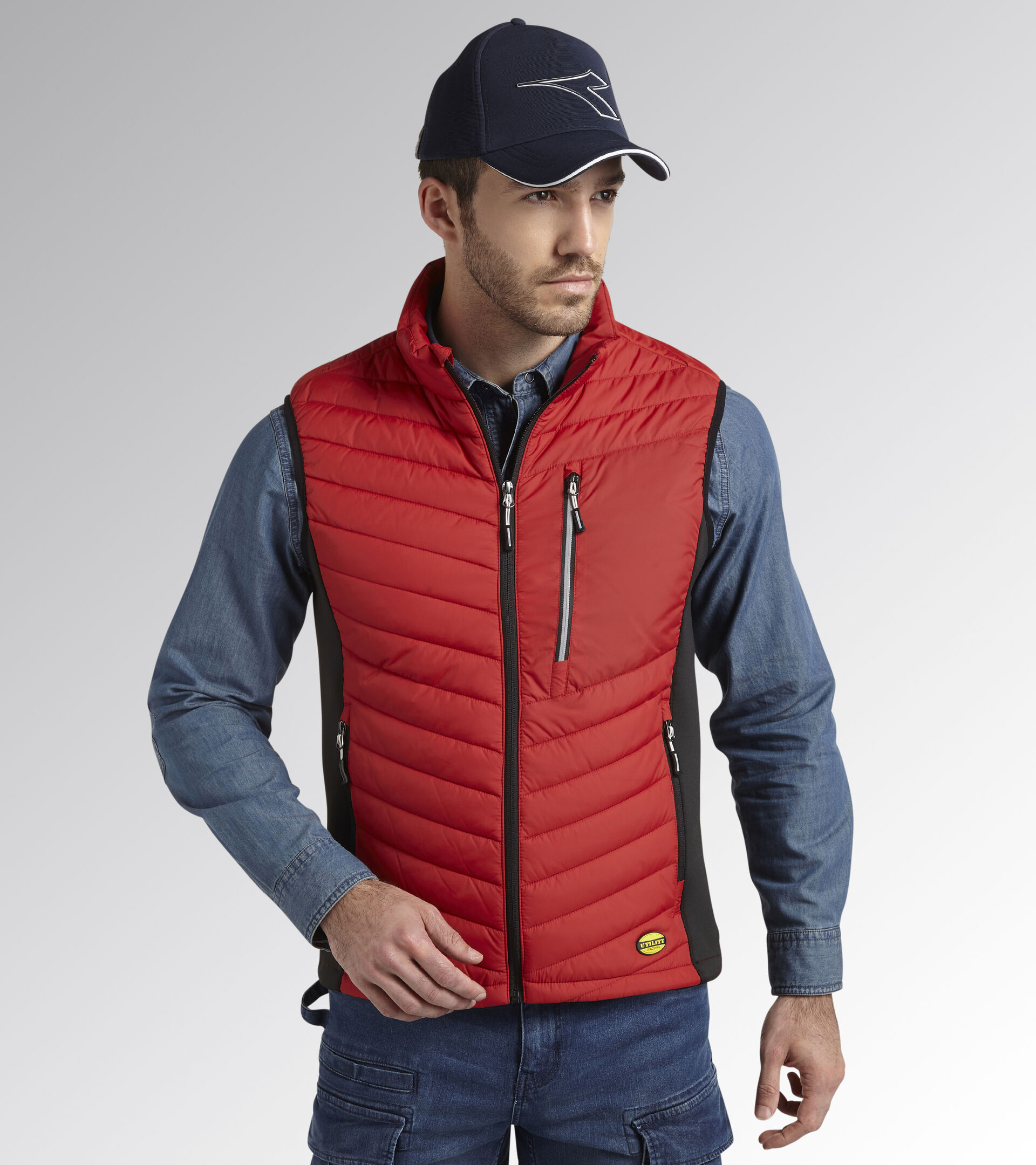 Arbeitsweste PADDED VEST OSLO SAMBA ROT - Utility