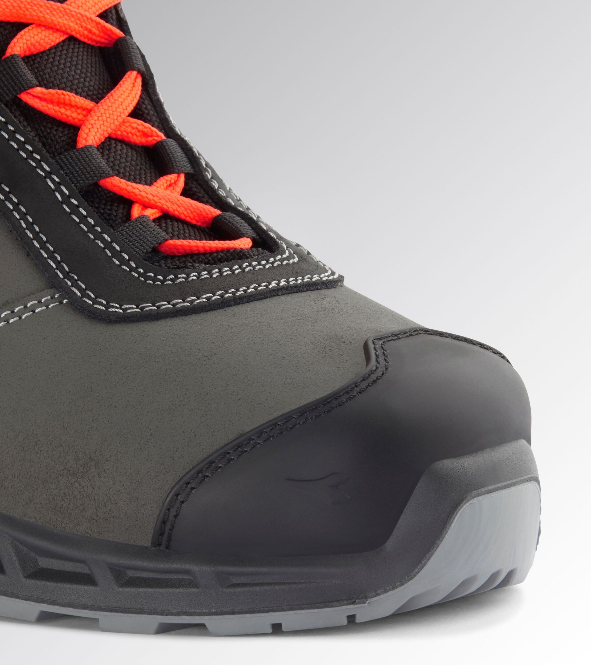 High safety shoe SHARK STABLE IMPACT LEATHER MID S3S FO SR SC ESD BLACK/RED FLUO - Utility