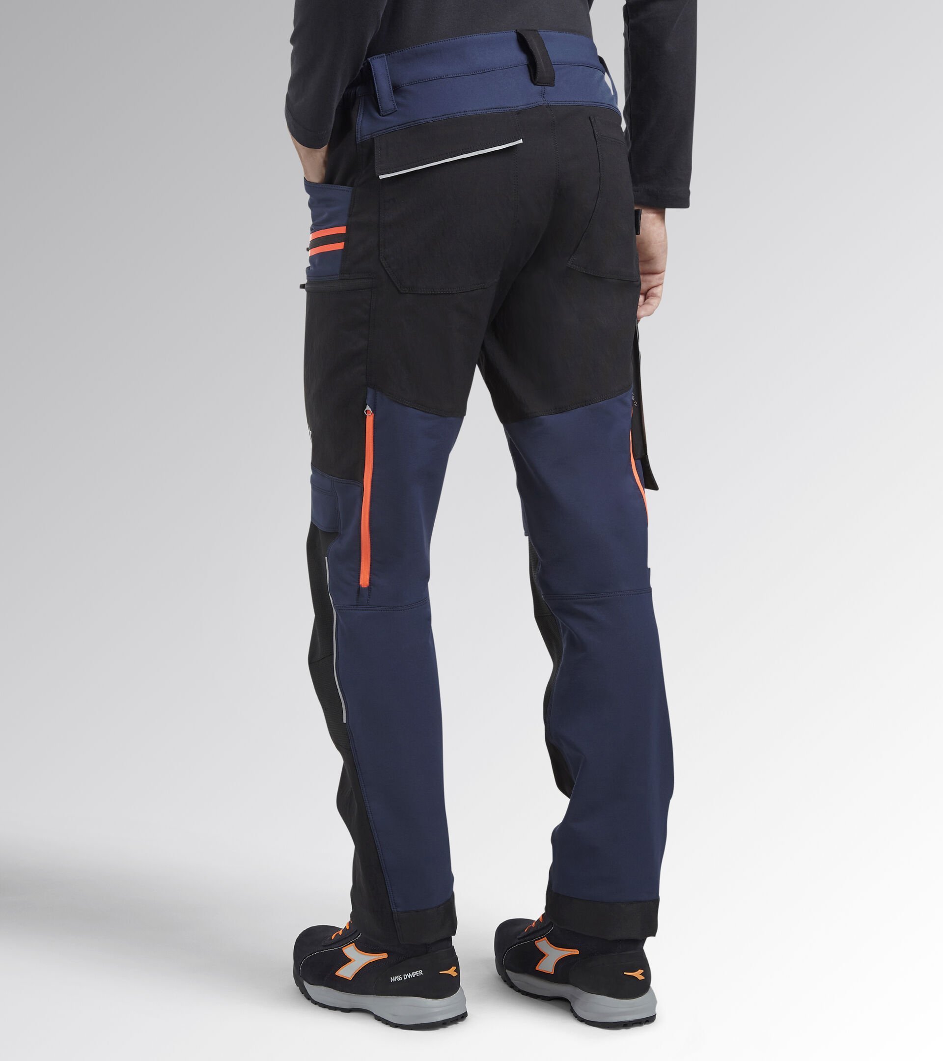 Work trousers PANT HYBRID PERFORMANCE BLACK/BLUE DENIM - Utility