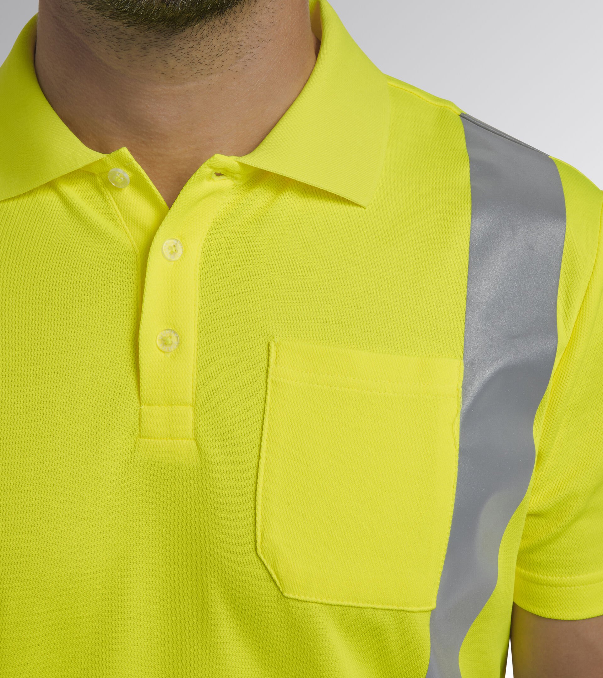 Polo manche courte de travail POLO MC HV ISO 20471 JAUNE FLUORESCENT ISO20471 - Utility