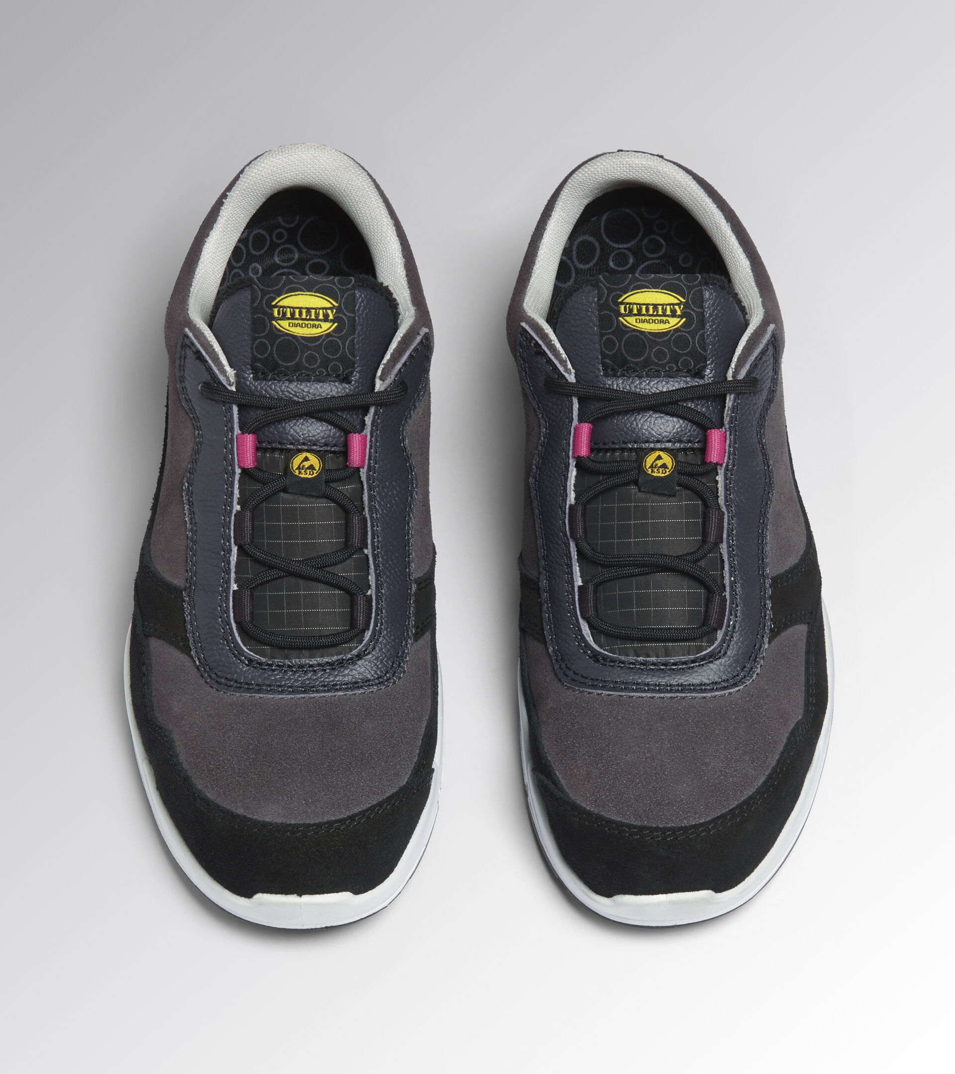 Low-cut safety shoes - Women ATHENA LOW S3L FO SR ESD NINE IRON/RASPBERRY - Utility