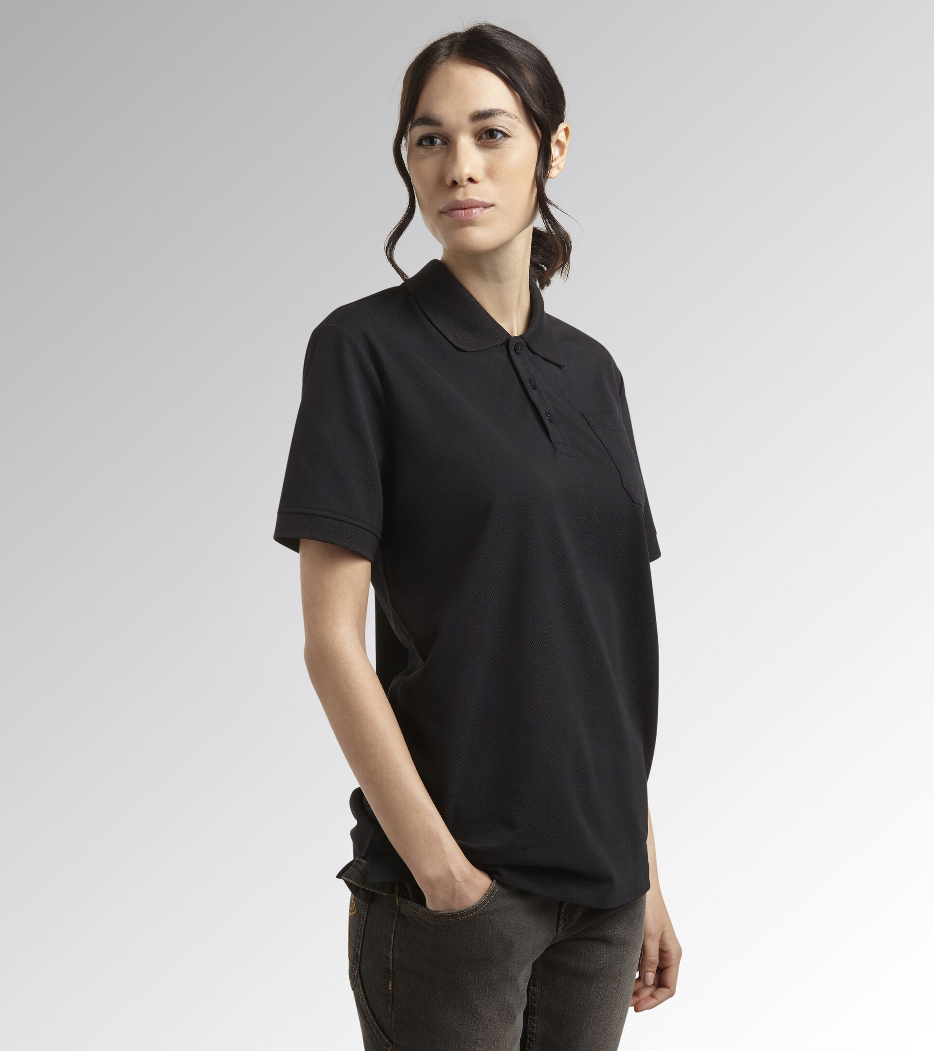 Short-sleeved work polo shirt POLO MC INDUSTRY BLACK - Utility