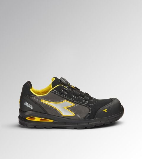 Low-top safety shoes with BOA&reg; Fit System RUN A.BOX MASTER BOA LOW S3S FO SR SC ESD BLACK/ASPHALT - Utility